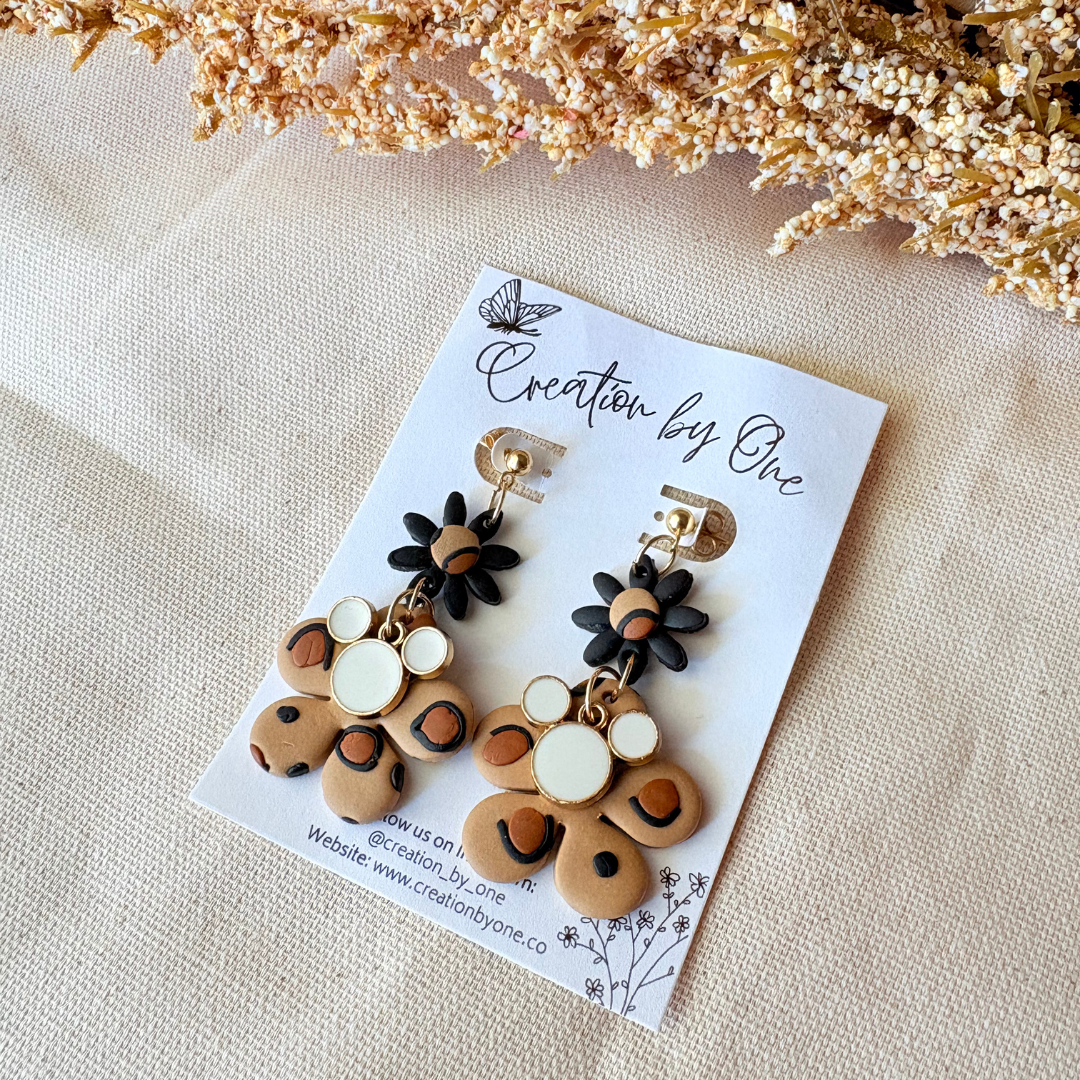 Safari Adventure Earrings | Handmade Polymer Clay Wildlife Inspired Jewelry
