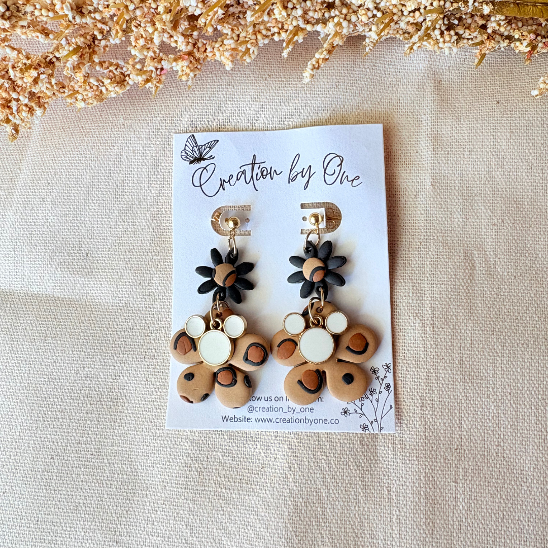 Safari Adventure Earrings | Handmade Polymer Clay Wildlife Inspired Jewelry