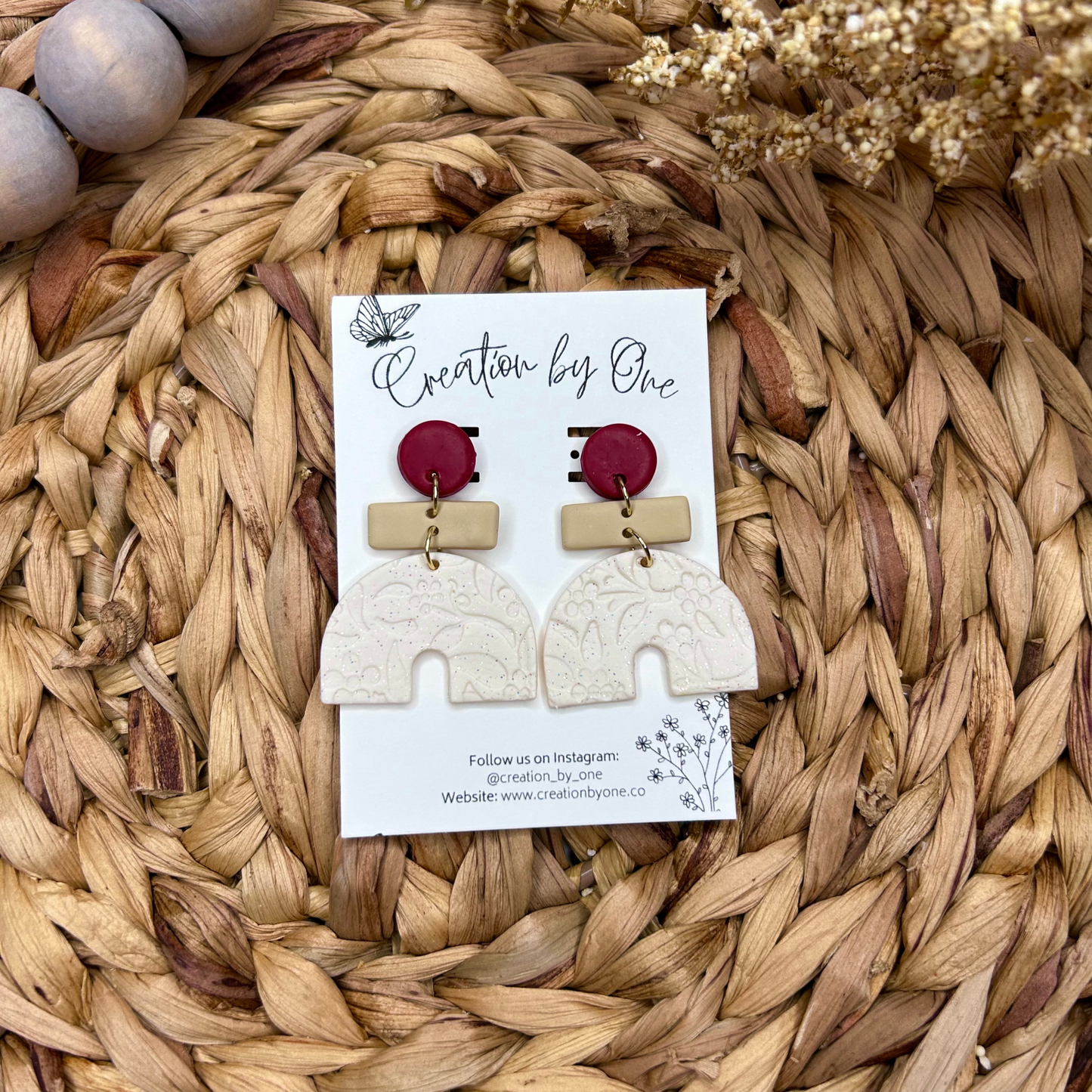Geometric Polymer Clay Earrings