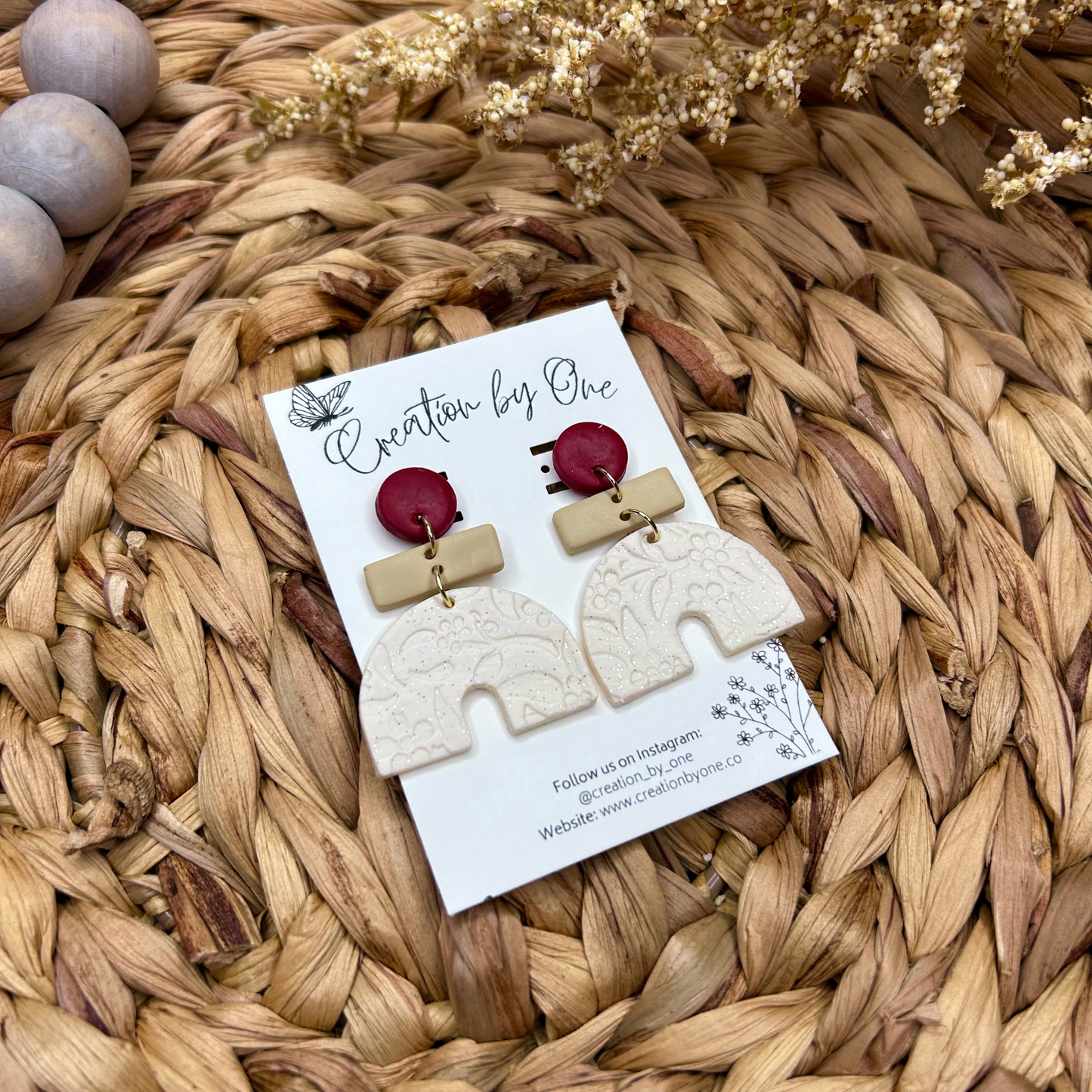 Geometric Polymer Clay Earrings