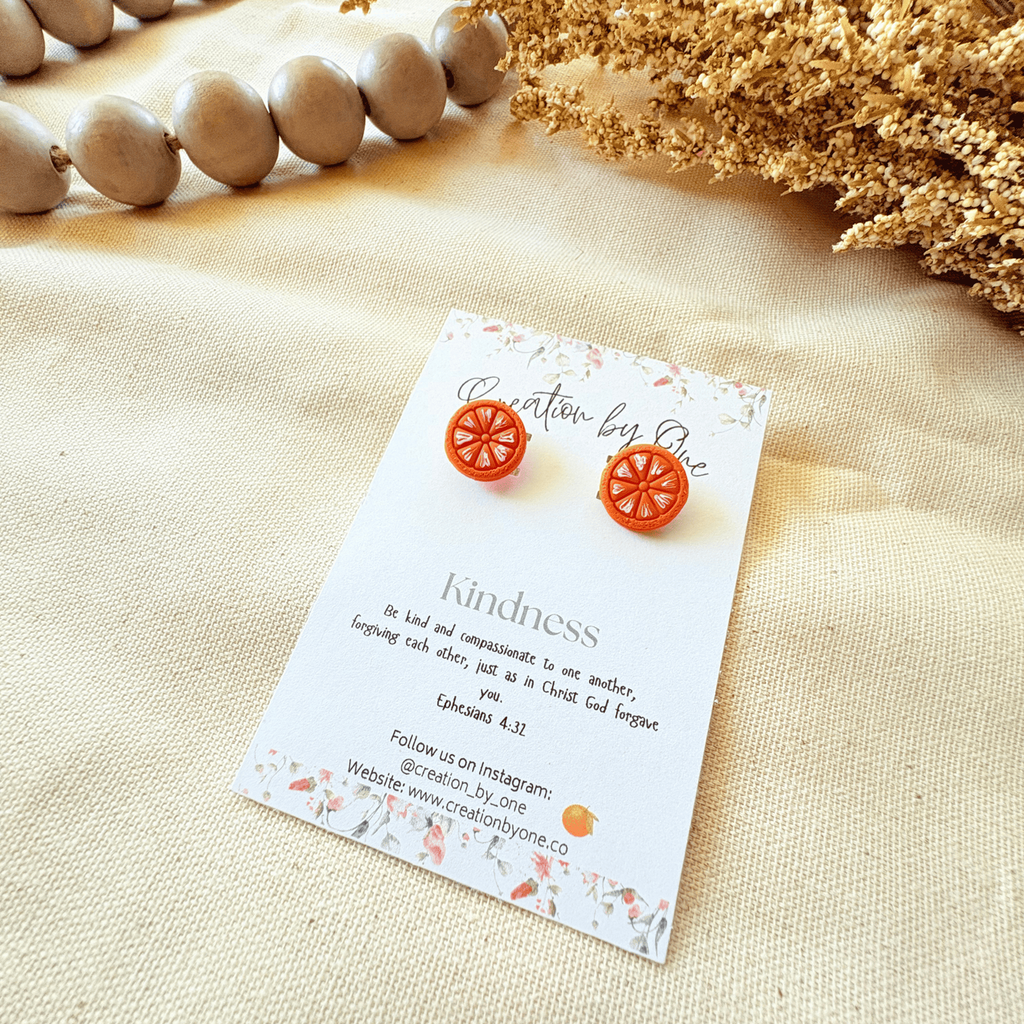 Citrus Kindness Orange Slice Earrings – Fruits of the Spirit