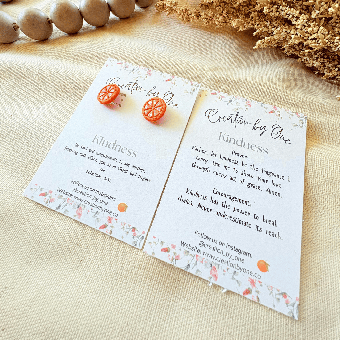 Citrus Kindness Orange Slice Earrings – Fruits of the Spirit