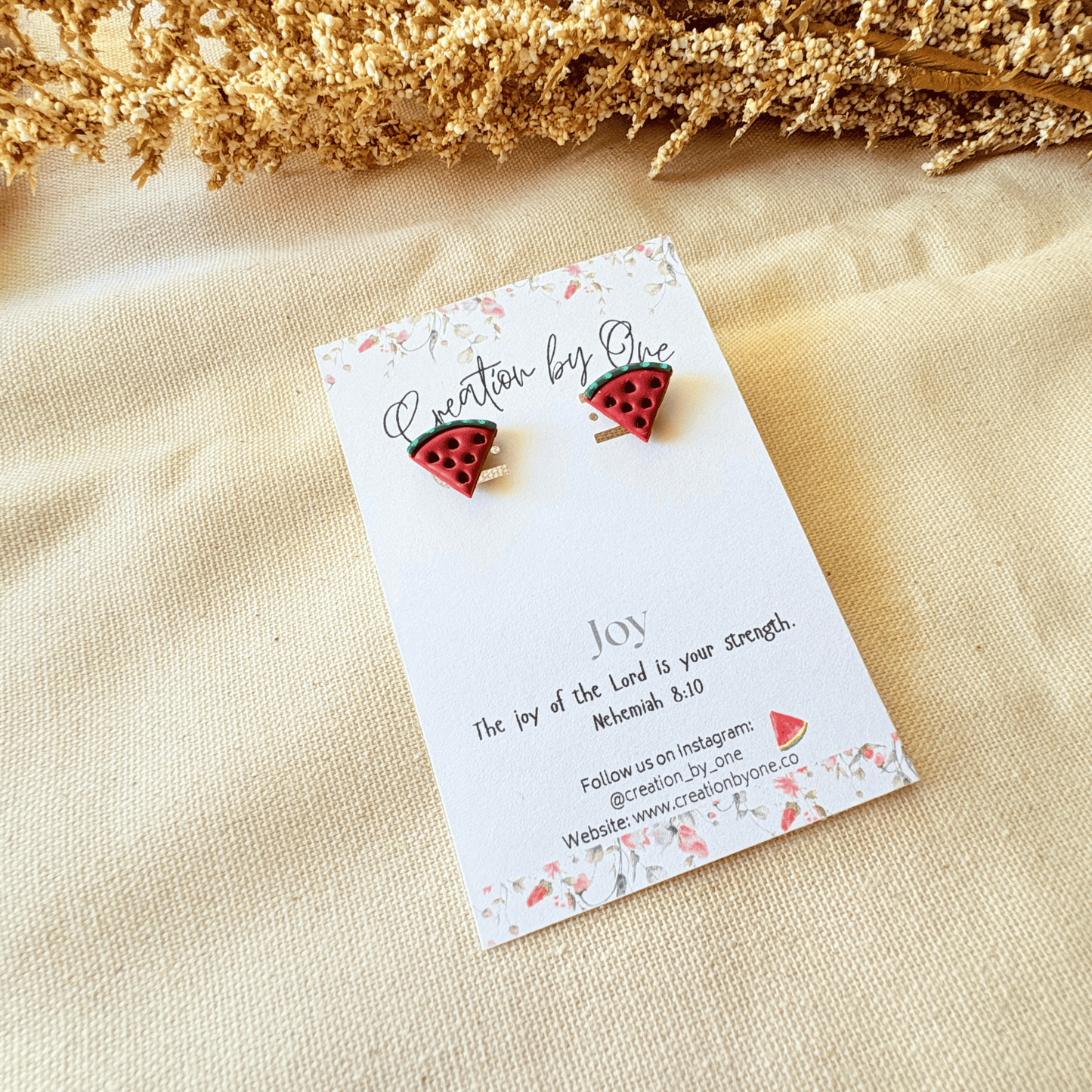 Joyful Watermelon Earrings – Fruits of the Spirit