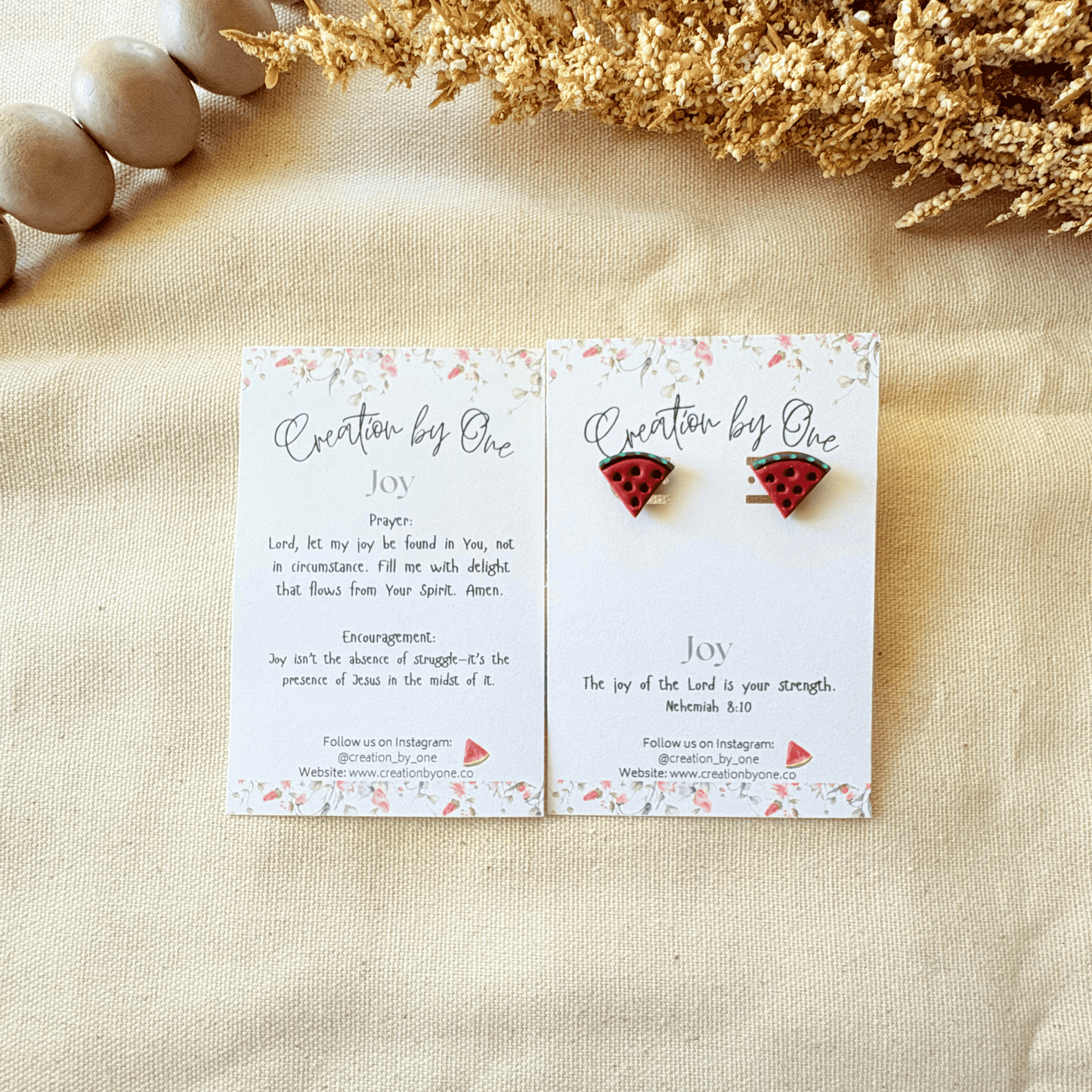 Joyful Watermelon Earrings – Fruits of the Spirit