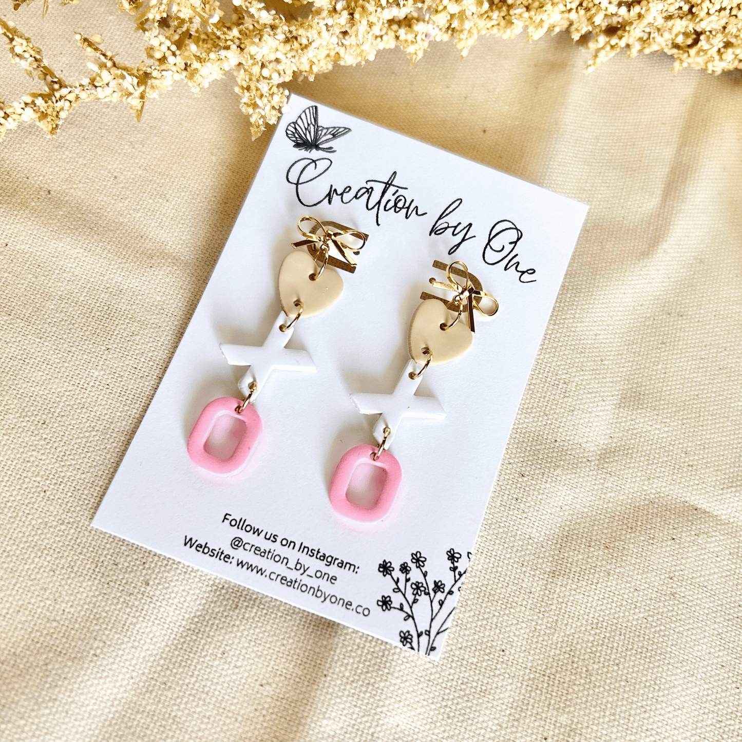 X and O Polymer Clay Earrings