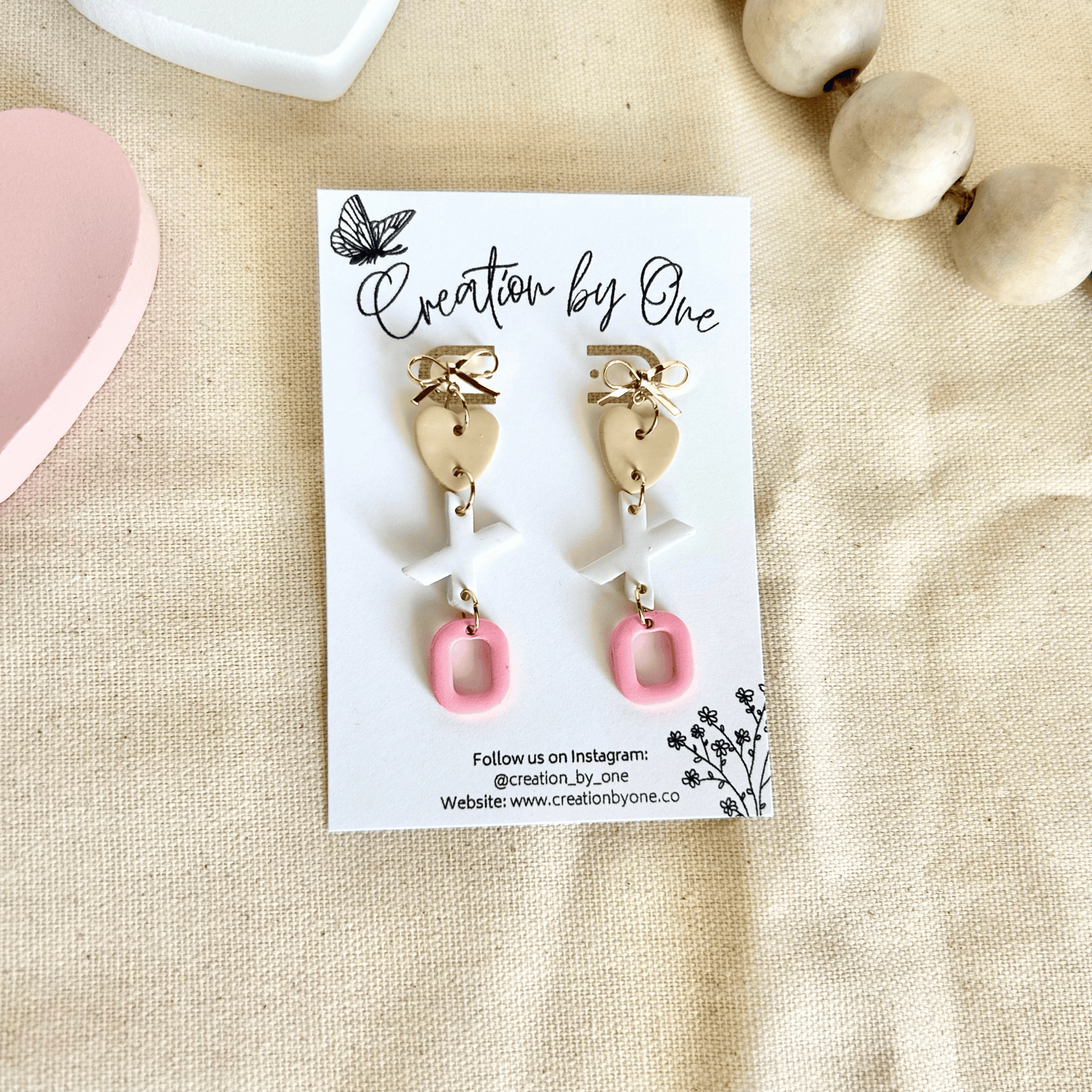 X and O Polymer Clay Earrings