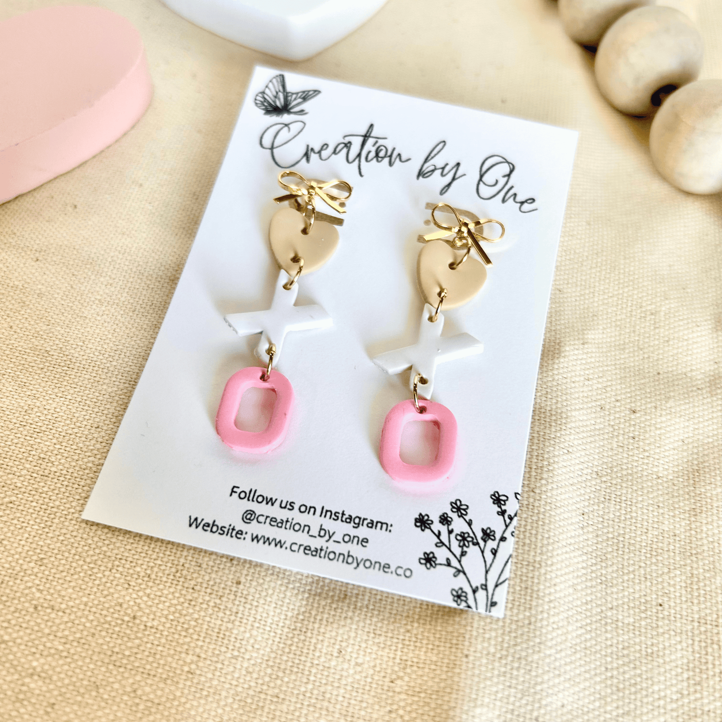 X and O Polymer Clay Earrings