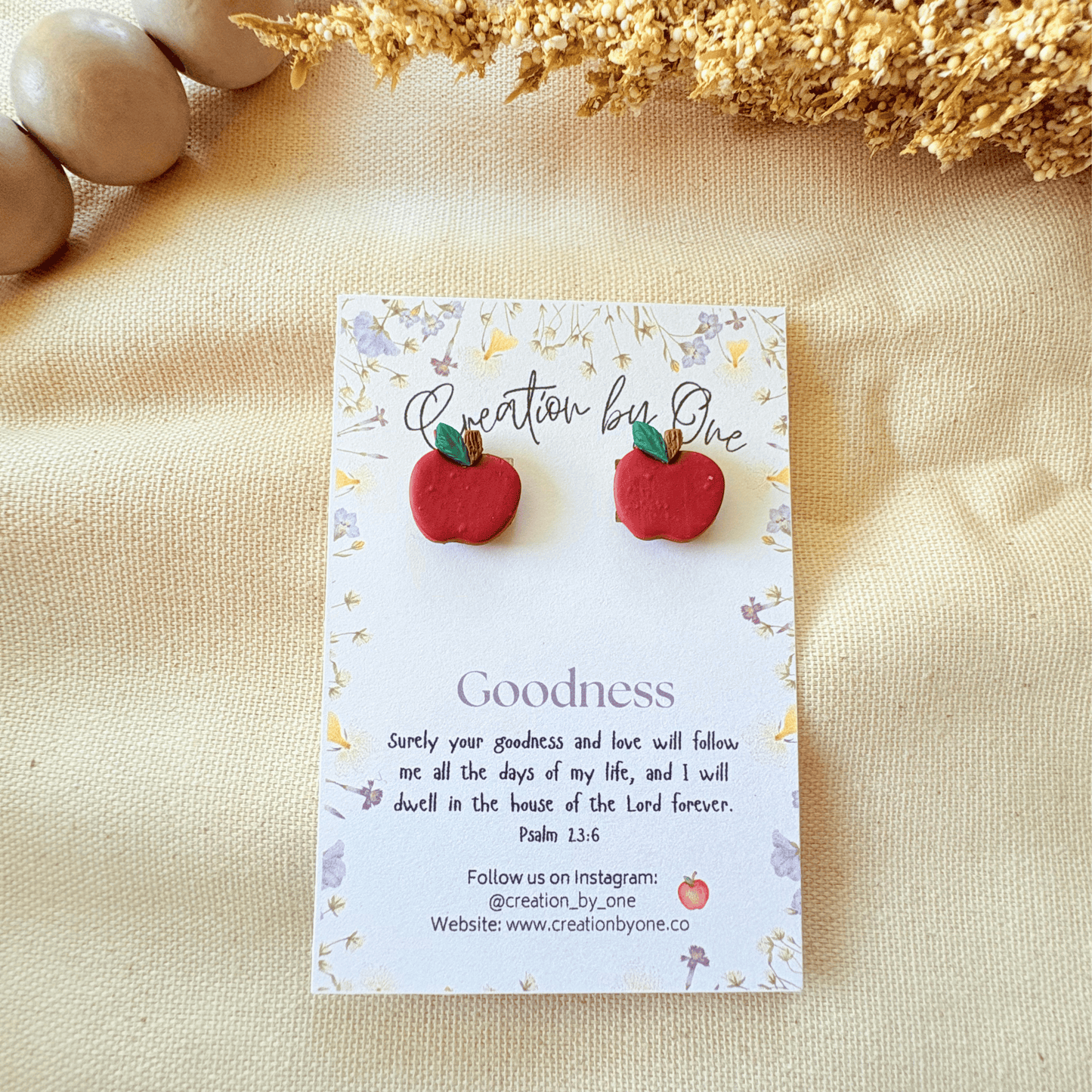 Goodness Apple Earrings – Fruits of the Spirit
