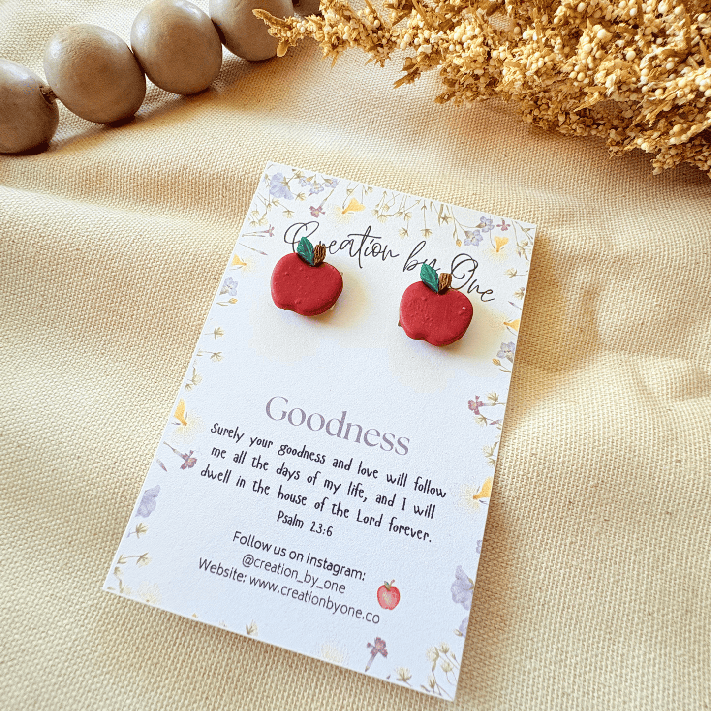 Goodness Apple Earrings – Fruits of the Spirit