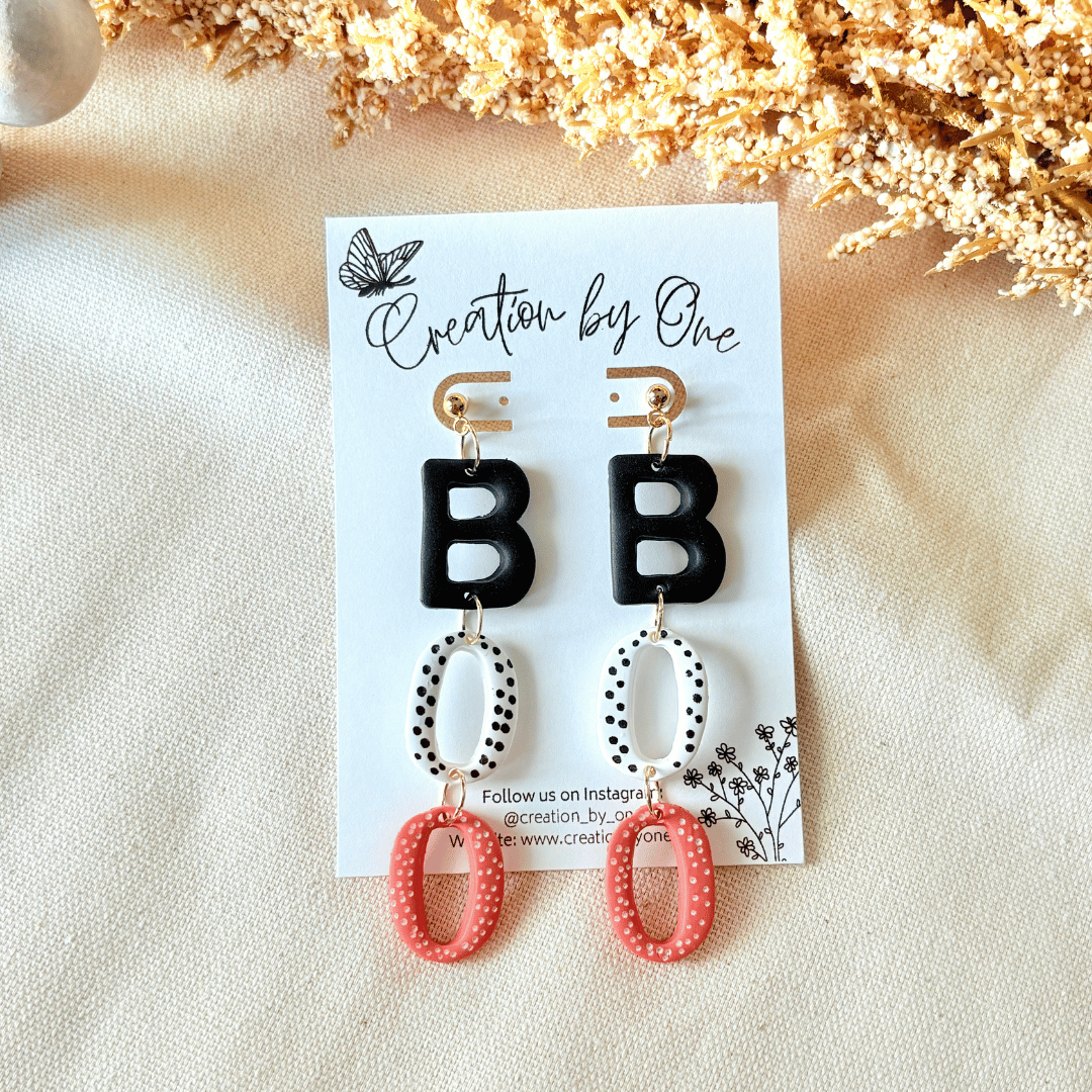 Boo Polymer Clay Earrings – Halloween Earrings | Lightweight 14K Gold Plated Post