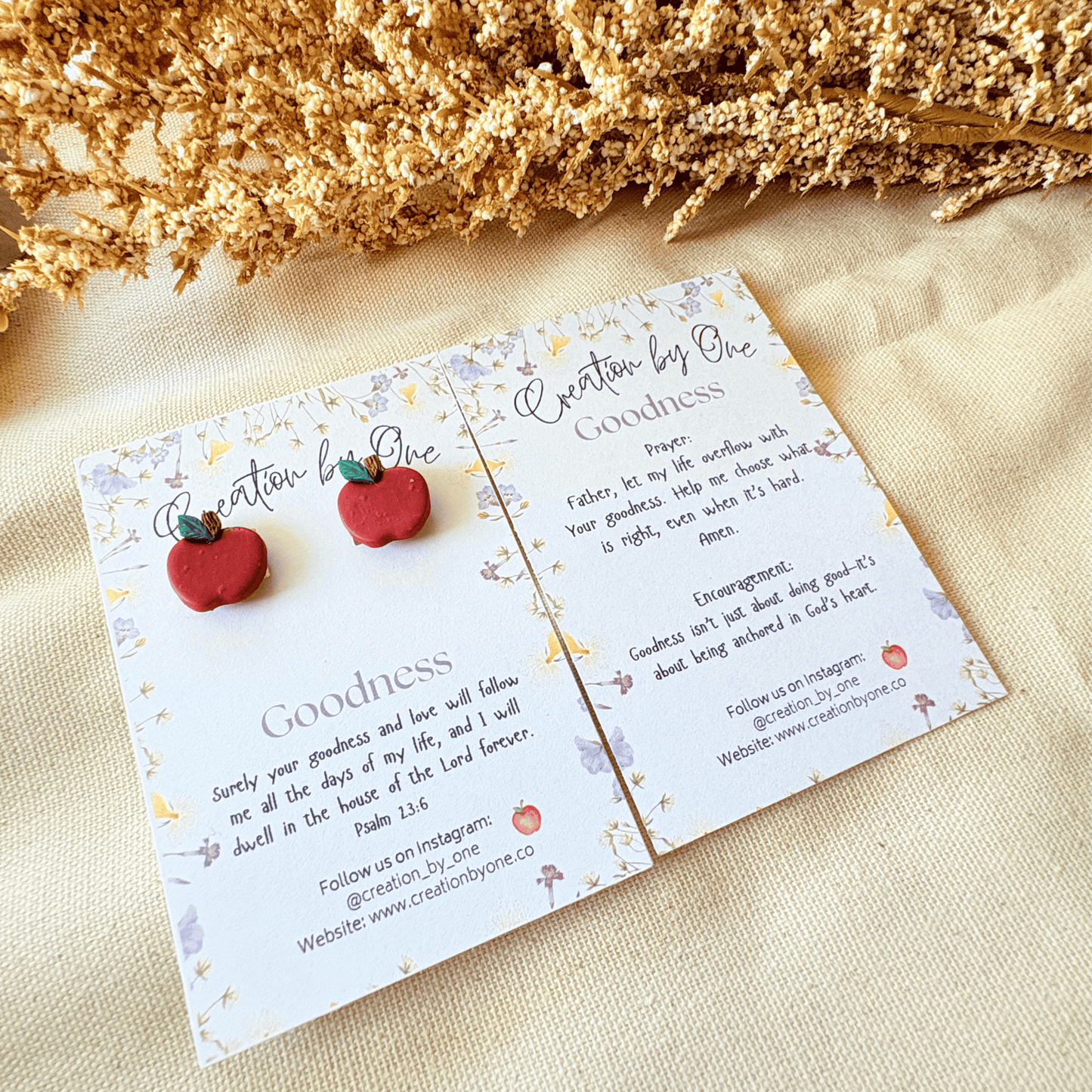 Goodness Apple Earrings – Fruits of the Spirit