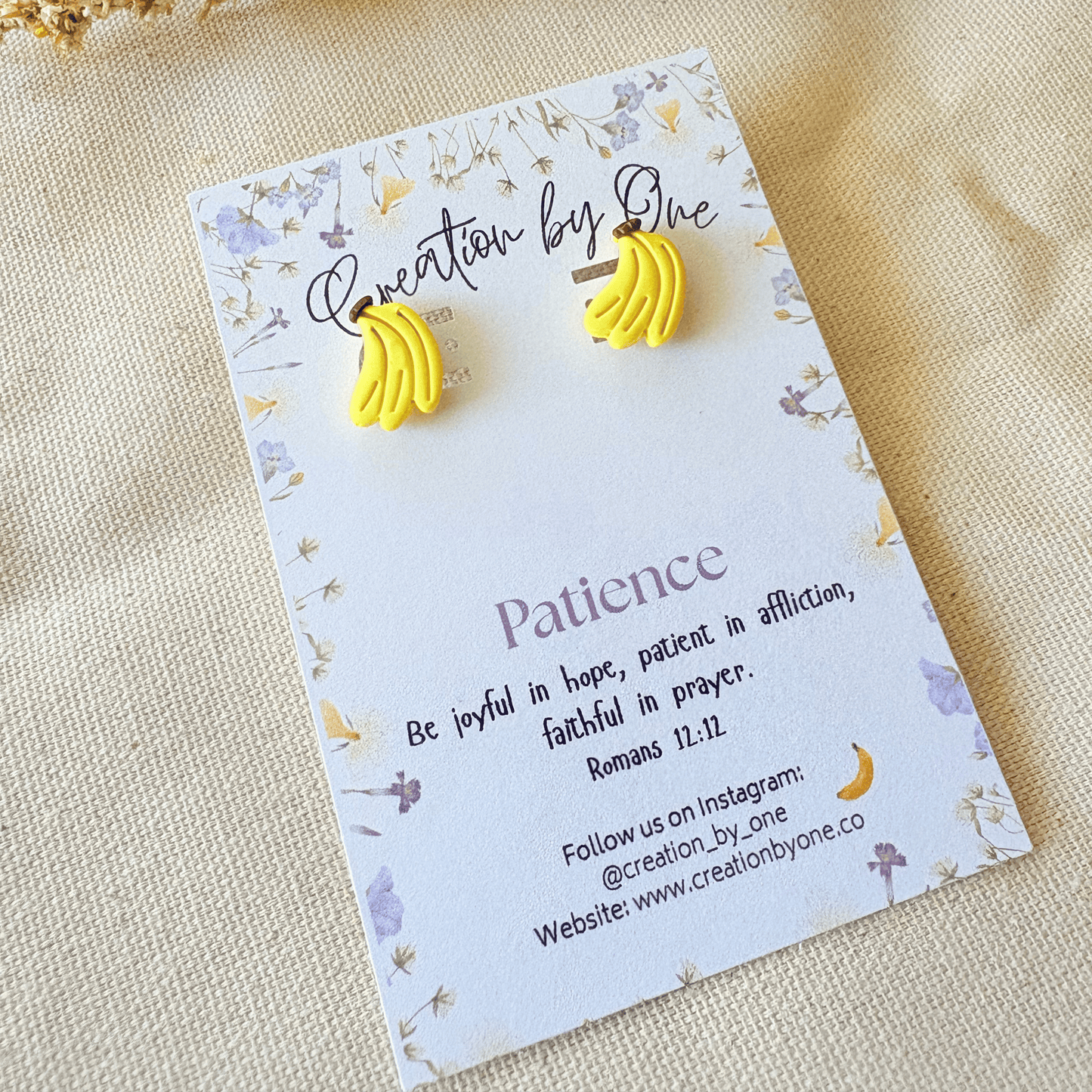 Faithful Banana Patience Earrings – Fruits of the Spirit