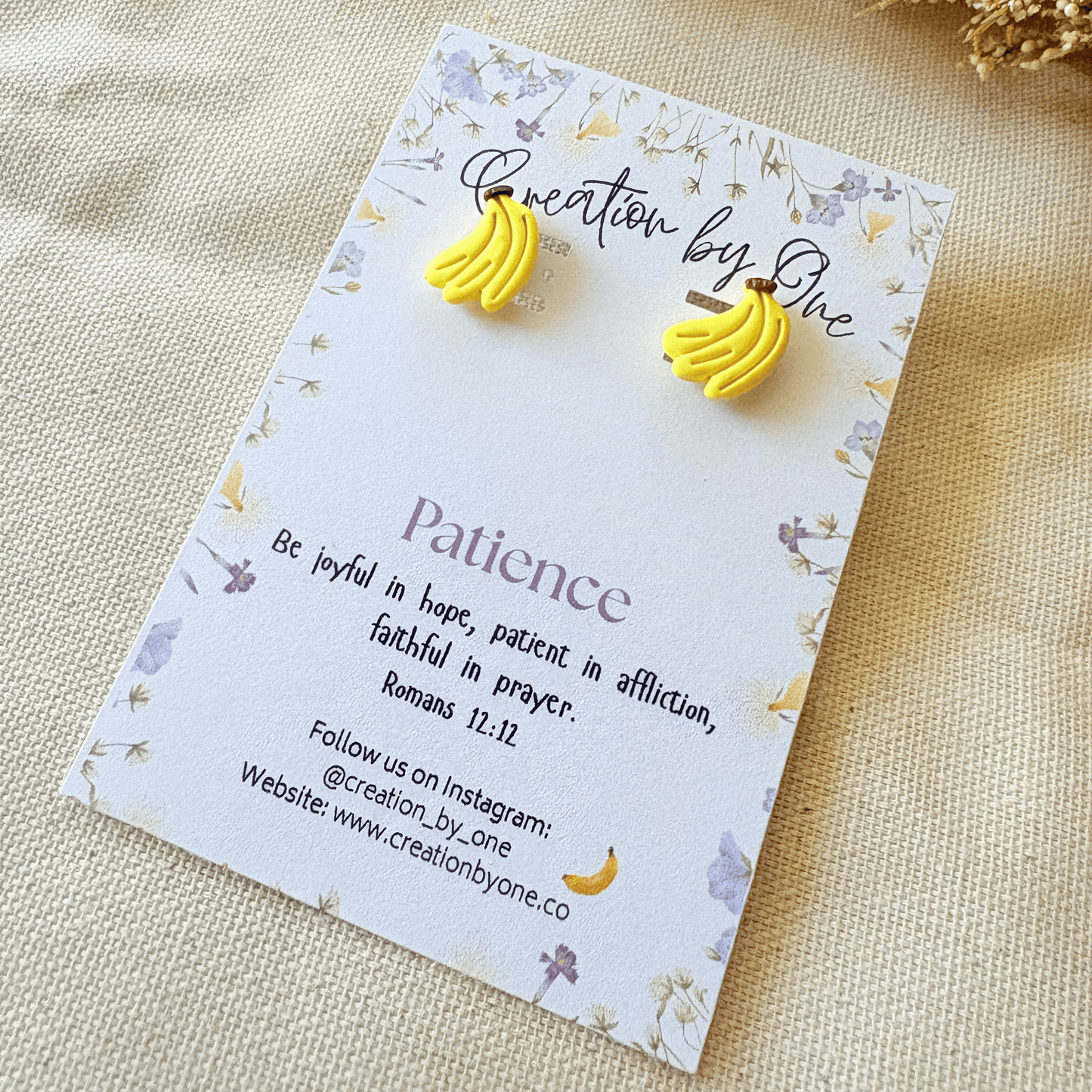 Faithful Banana Patience Earrings – Fruits of the Spirit