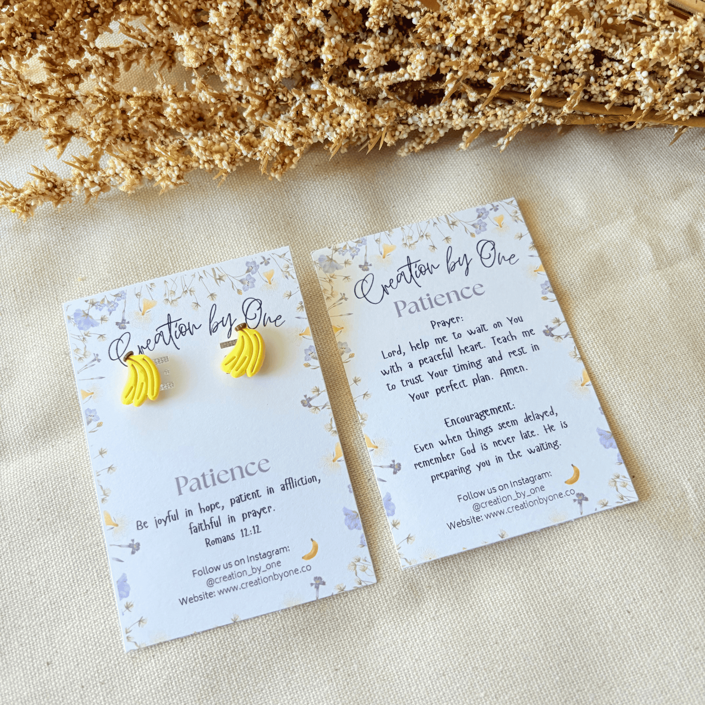 Faithful Banana Patience Earrings – Fruits of the Spirit