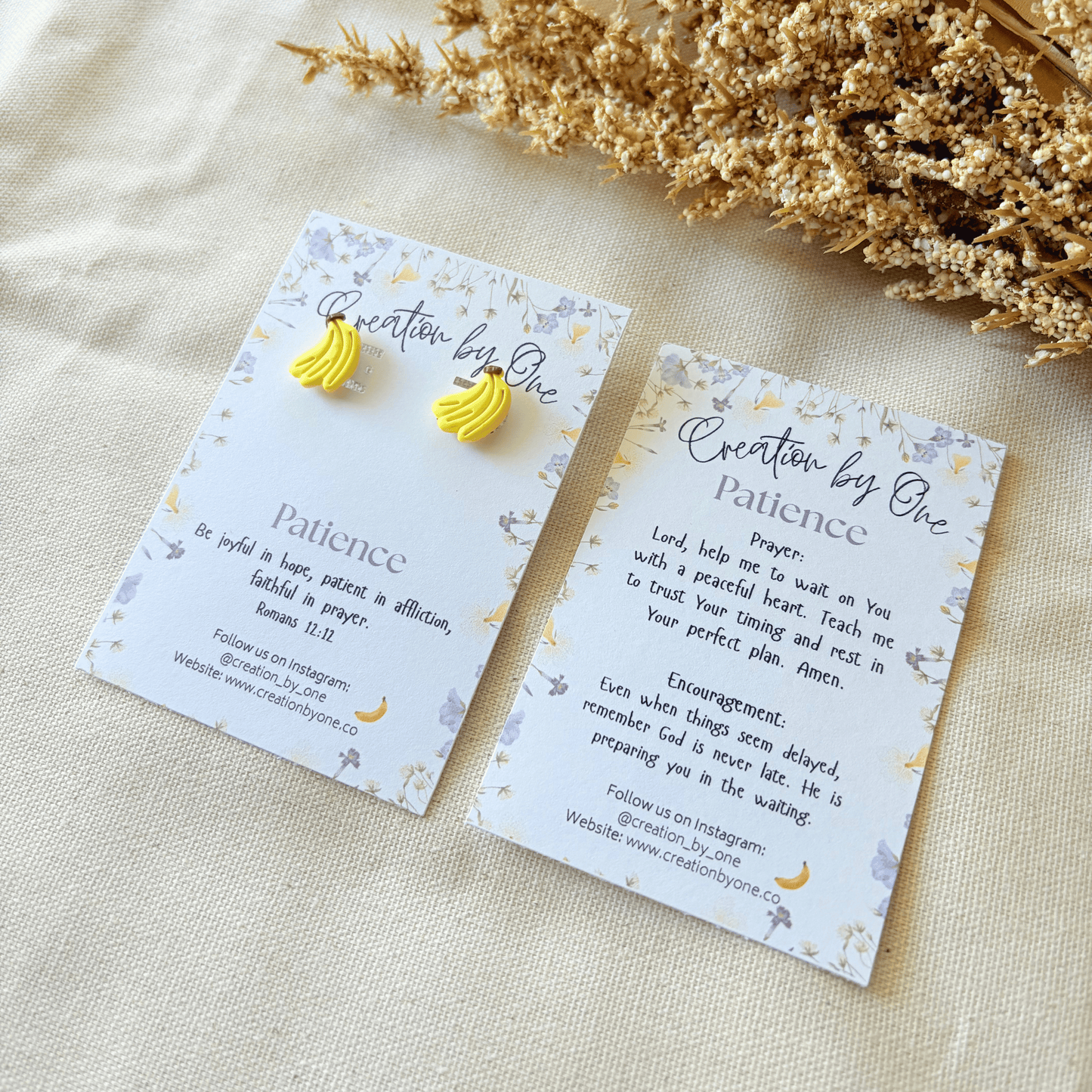 Faithful Banana Patience Earrings – Fruits of the Spirit