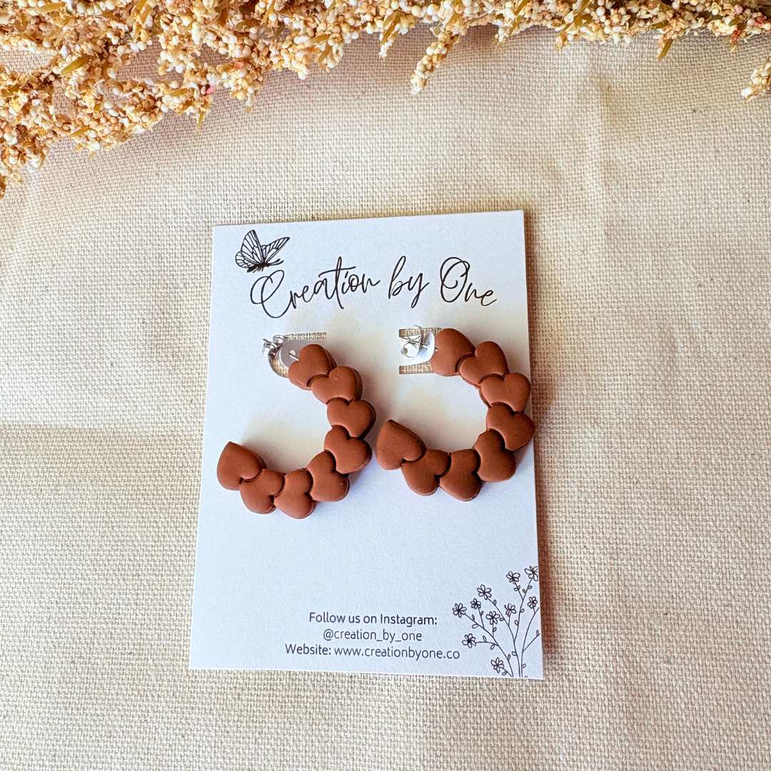 Neutral Fall Polymer Clay Earrings | Handmade Lightweight Boho Jewelry for Autumn Outfits