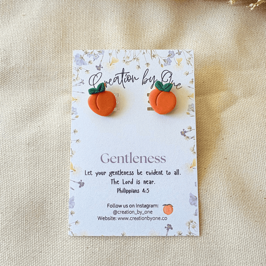 Soft Peach Gentleness Earrings – Fruits of the Spirit