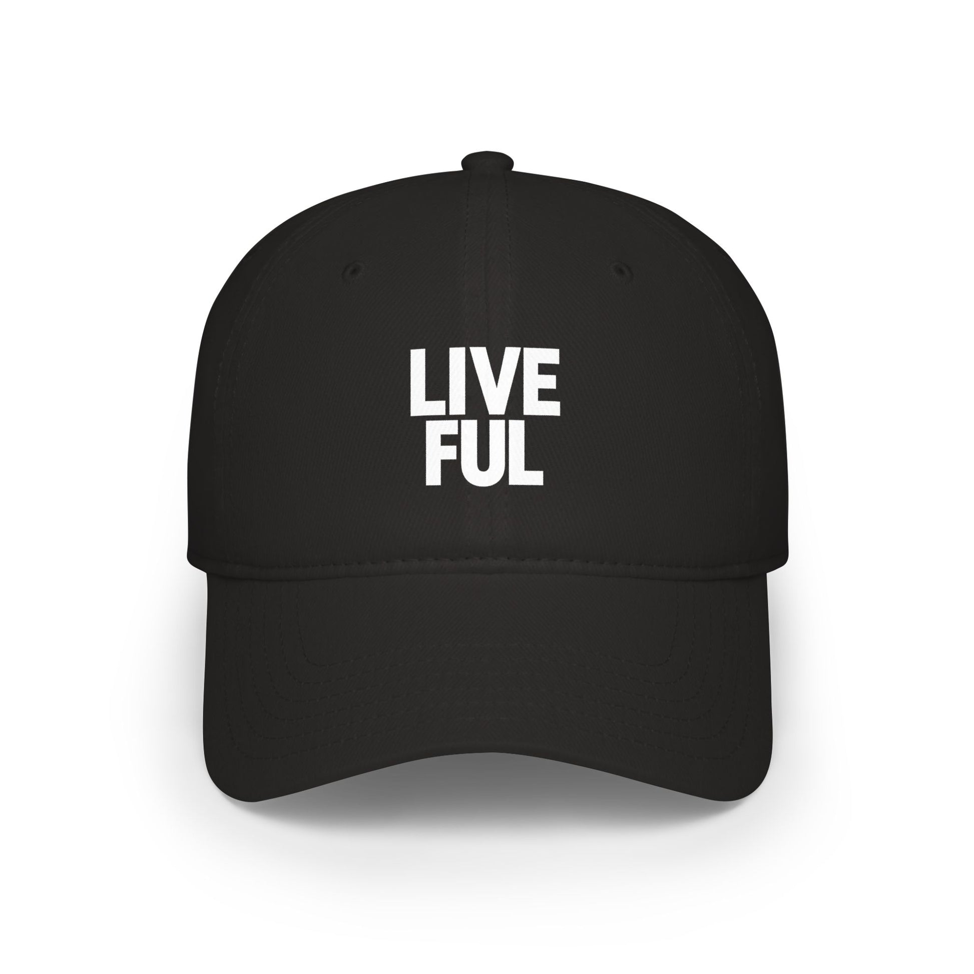 Black cap with 'MC' logo on a white background