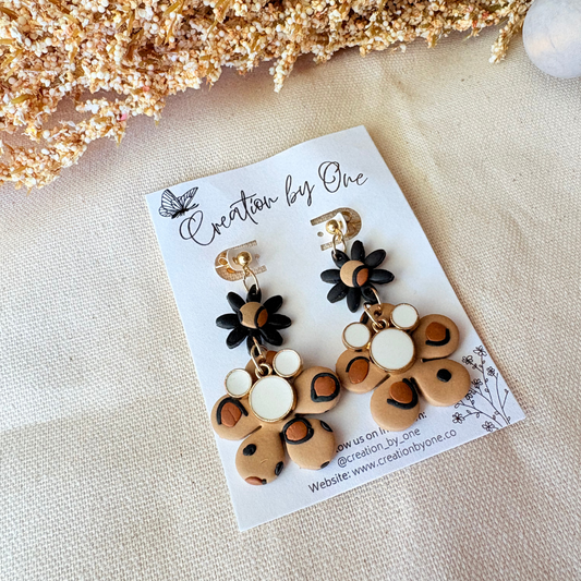 Safari Adventure Earrings | Handmade Polymer Clay Wildlife Inspired Jewelry