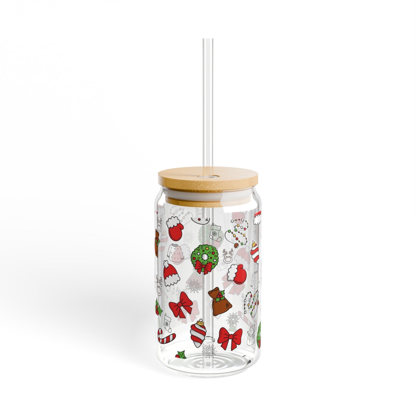 Christmas Glass Cup, 16 Ounce Cup