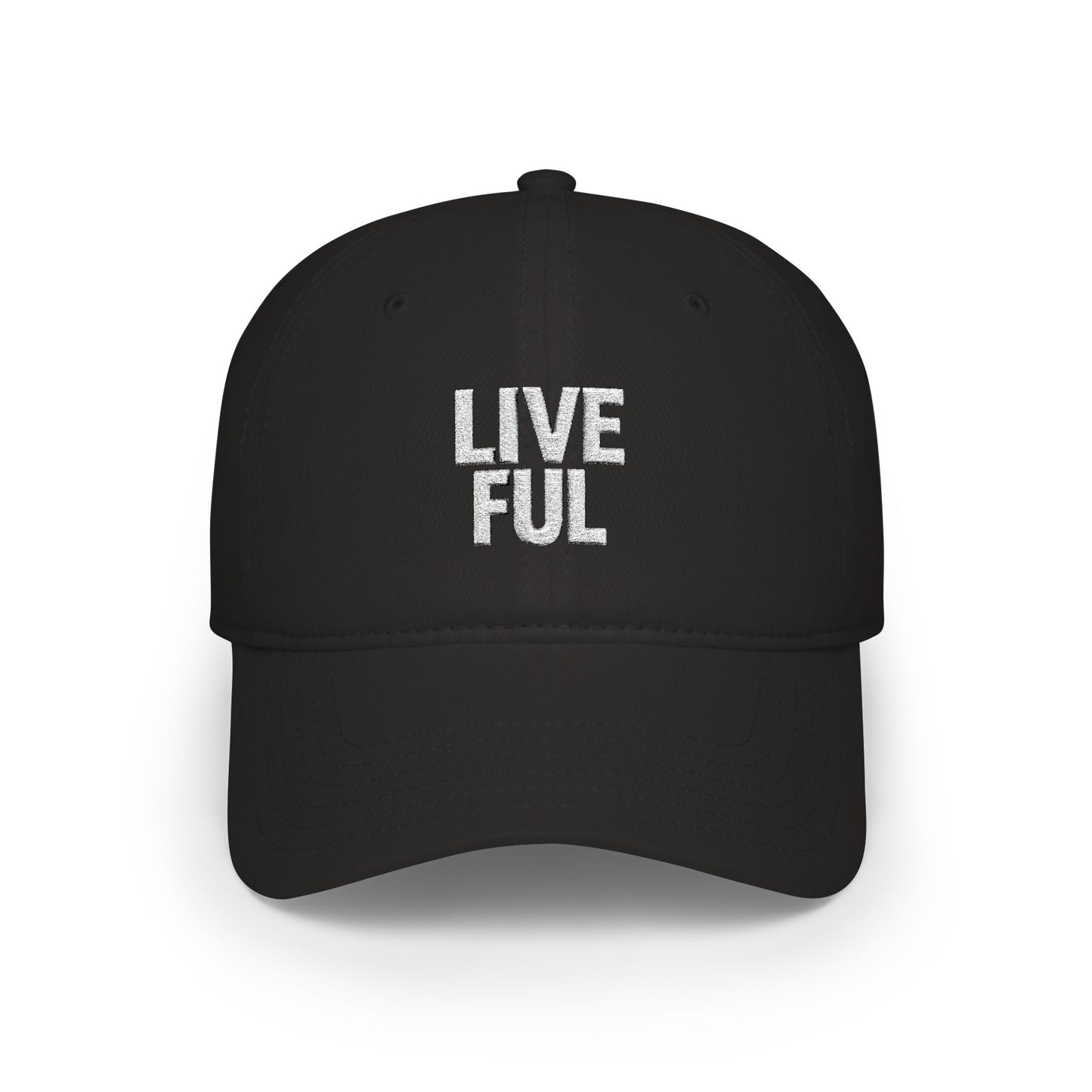Black cap with 'MOCKTAIL QUEEN' text on a white background