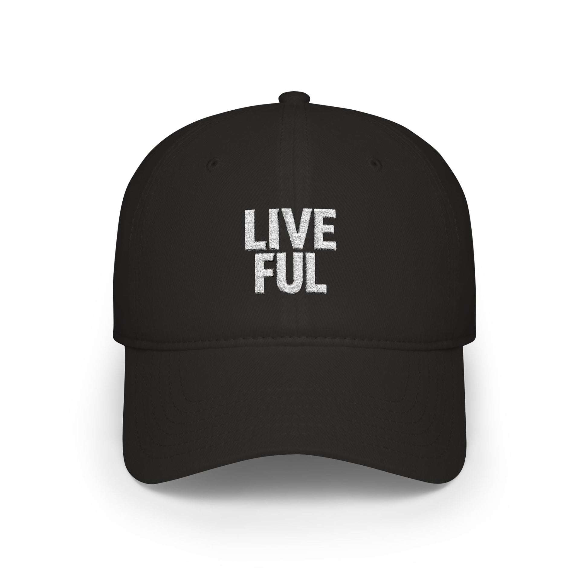 Black cap with 'MOCKTAIL QUEEN' text on a white background