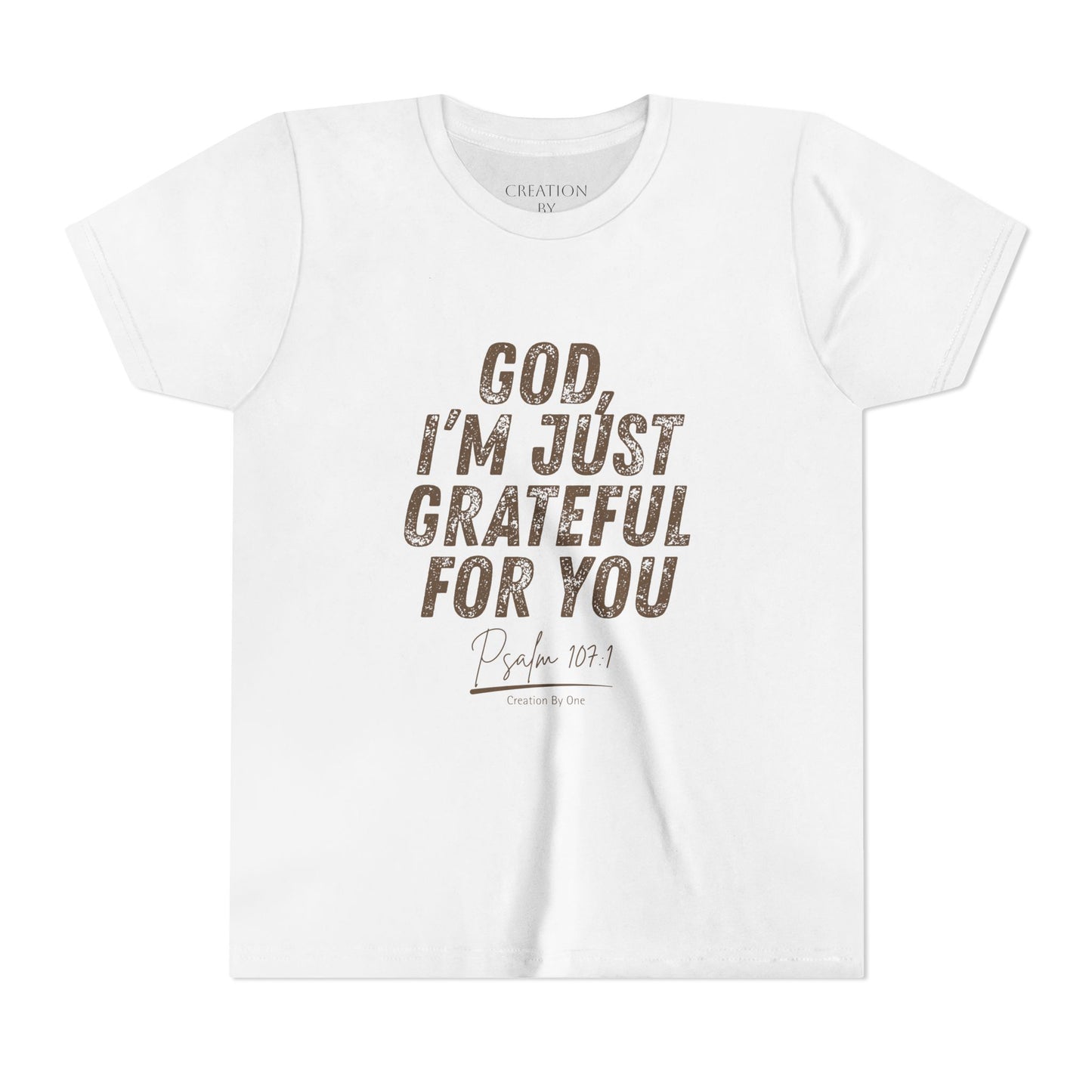 Youth Tee — "God I'm Just Grateful For You"  Faith Graphic