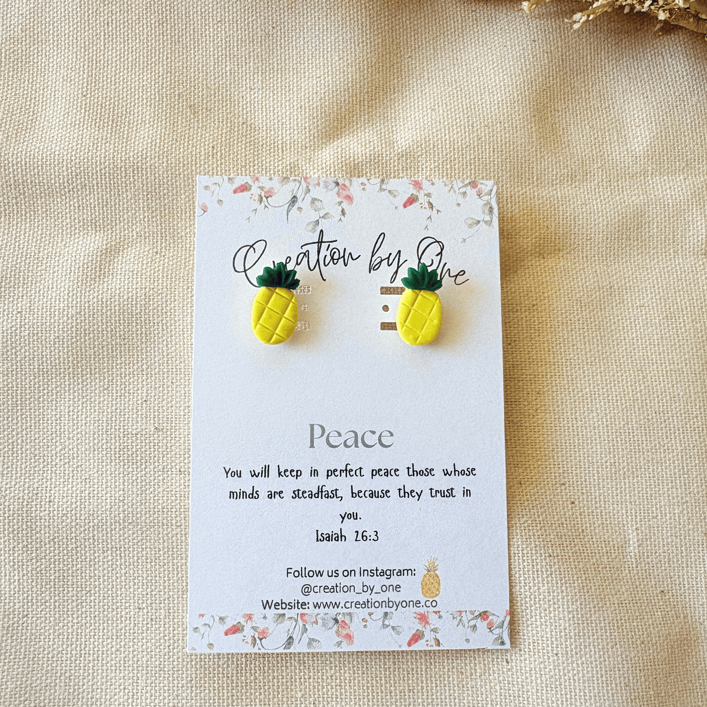 Peaceful Pineapple Earrings – Fruits of the Spirit