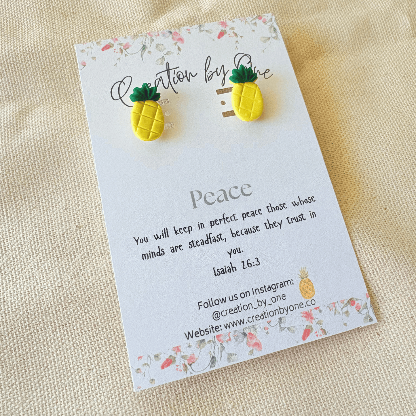 Peaceful Pineapple Earrings – Fruits of the Spirit