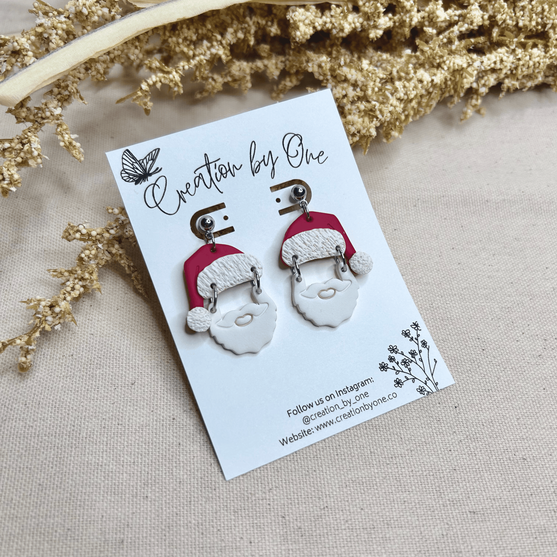 Santa Clause Polymer Clay Earrings