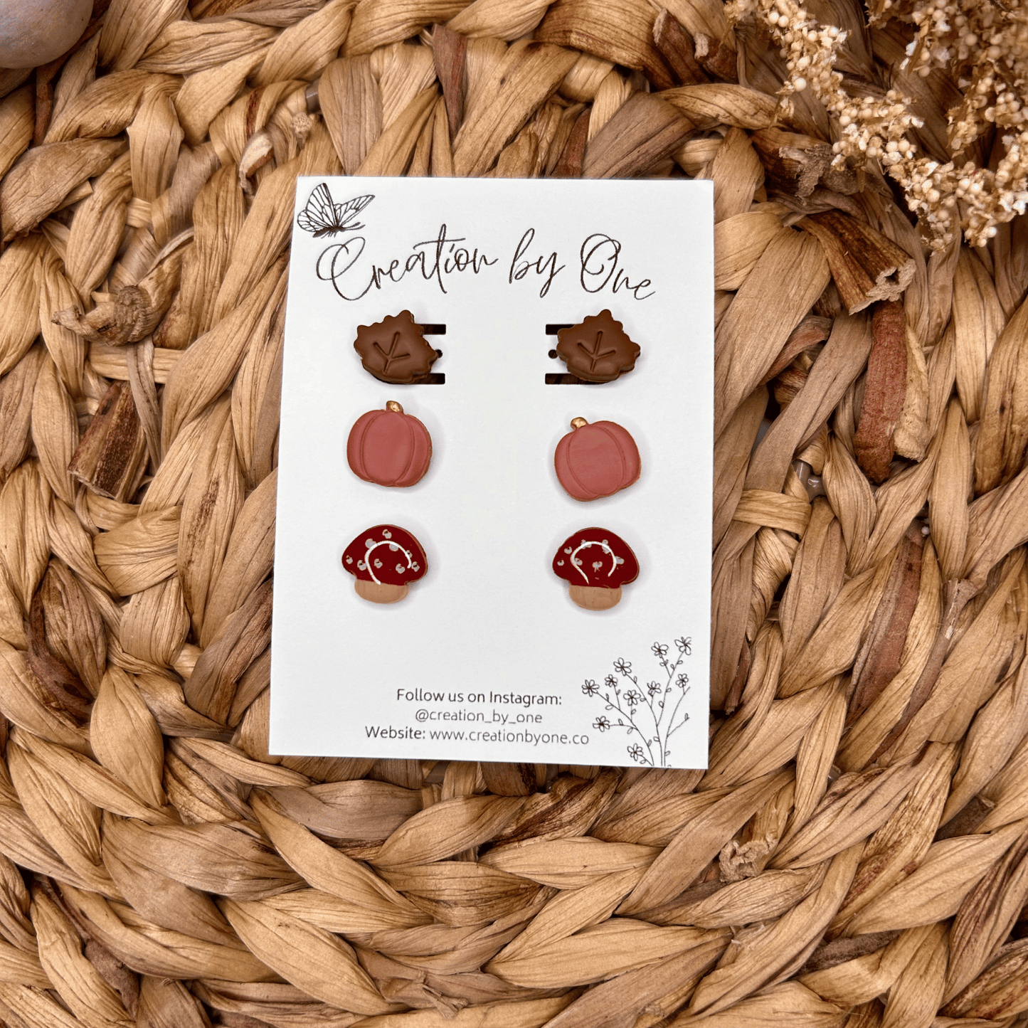 Woods Inspired Polymer Clay Earrings