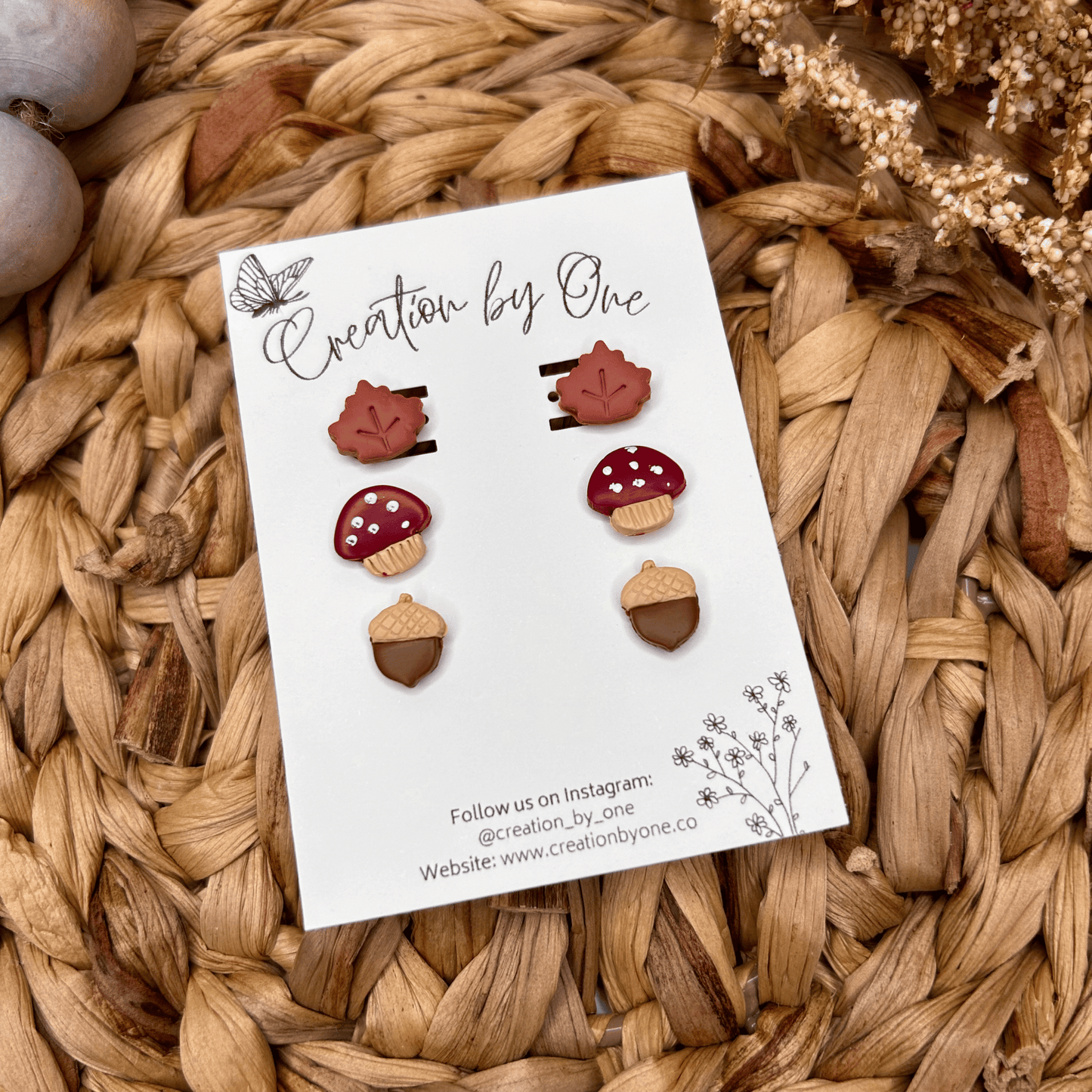 Woods Inspired Polymer Clay Earrings