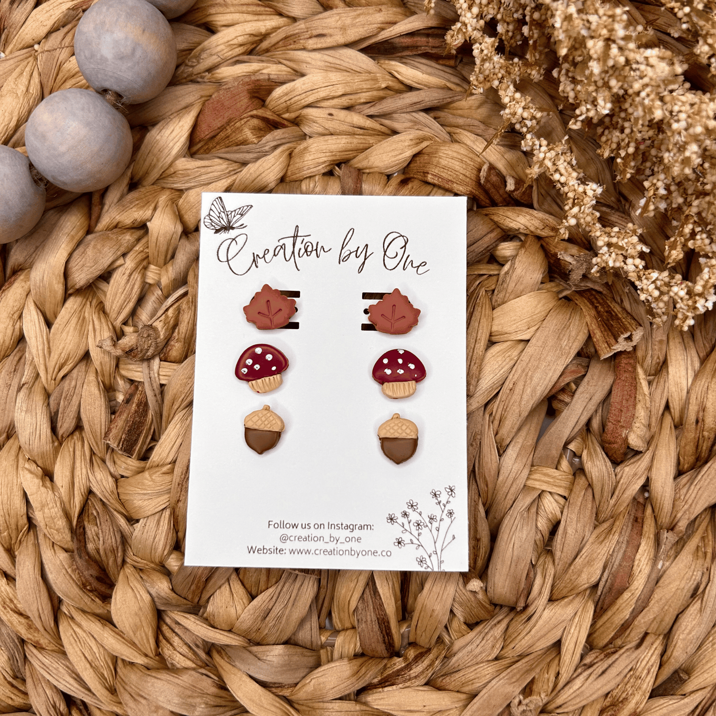 Woods Inspired Polymer Clay Earrings