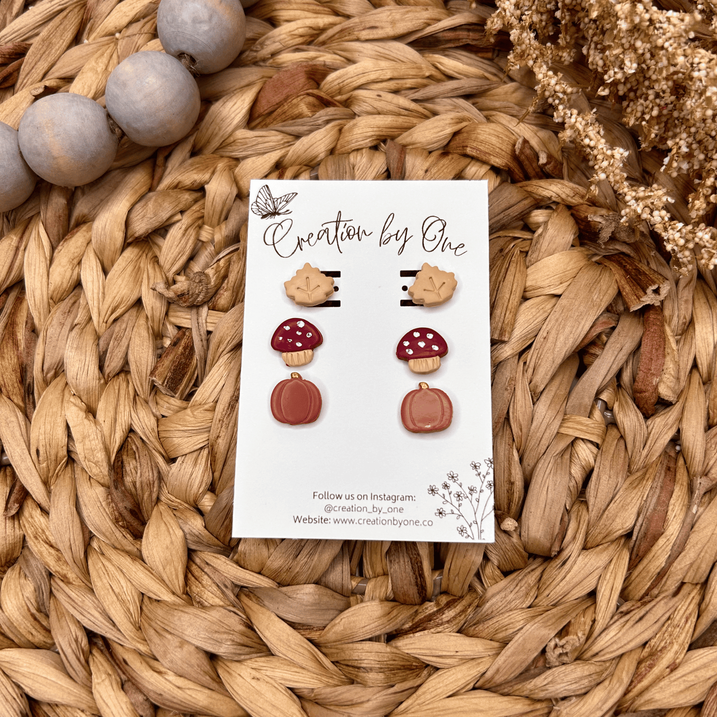 Woods Inspired Polymer Clay Earrings