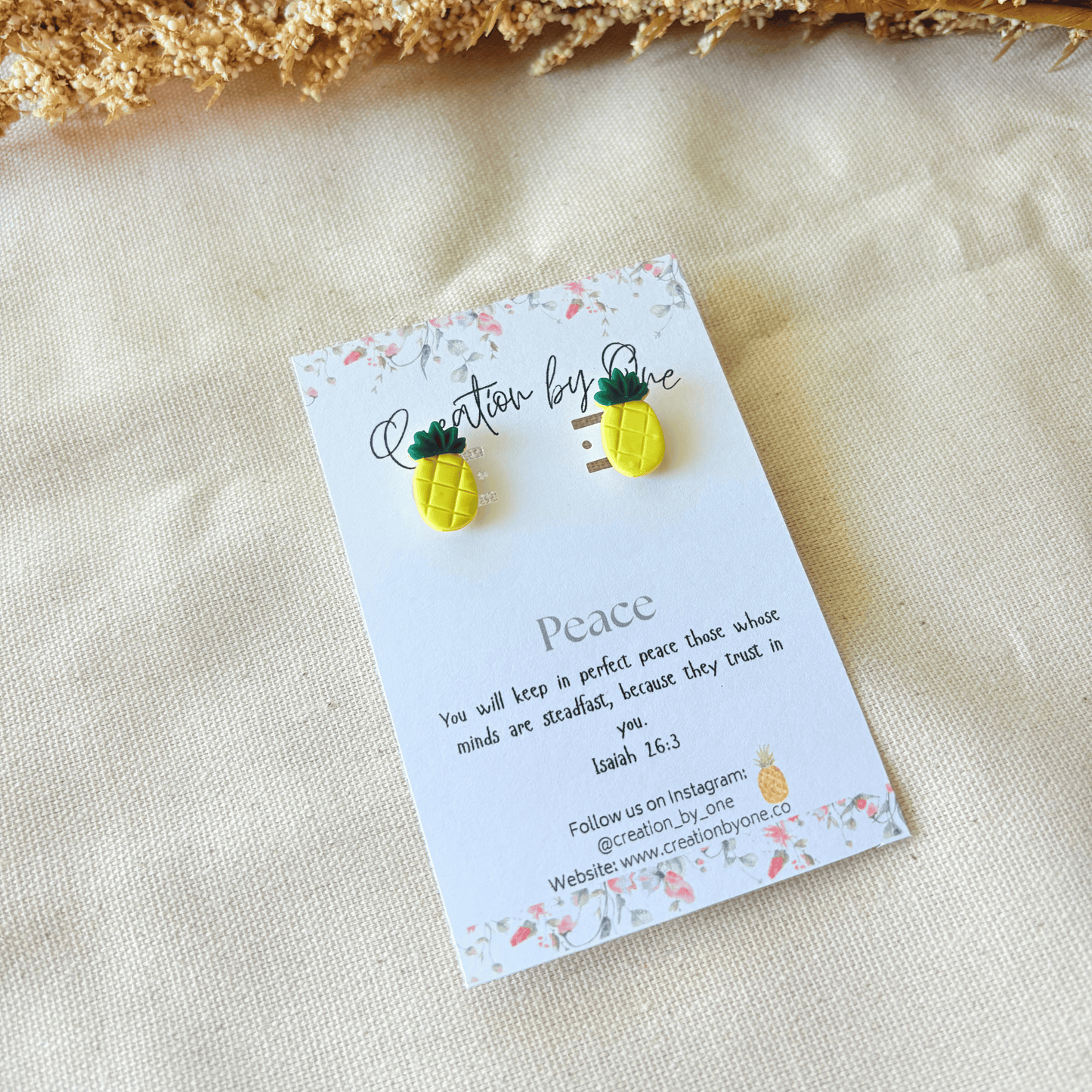 Peaceful Pineapple Earrings – Fruits of the Spirit