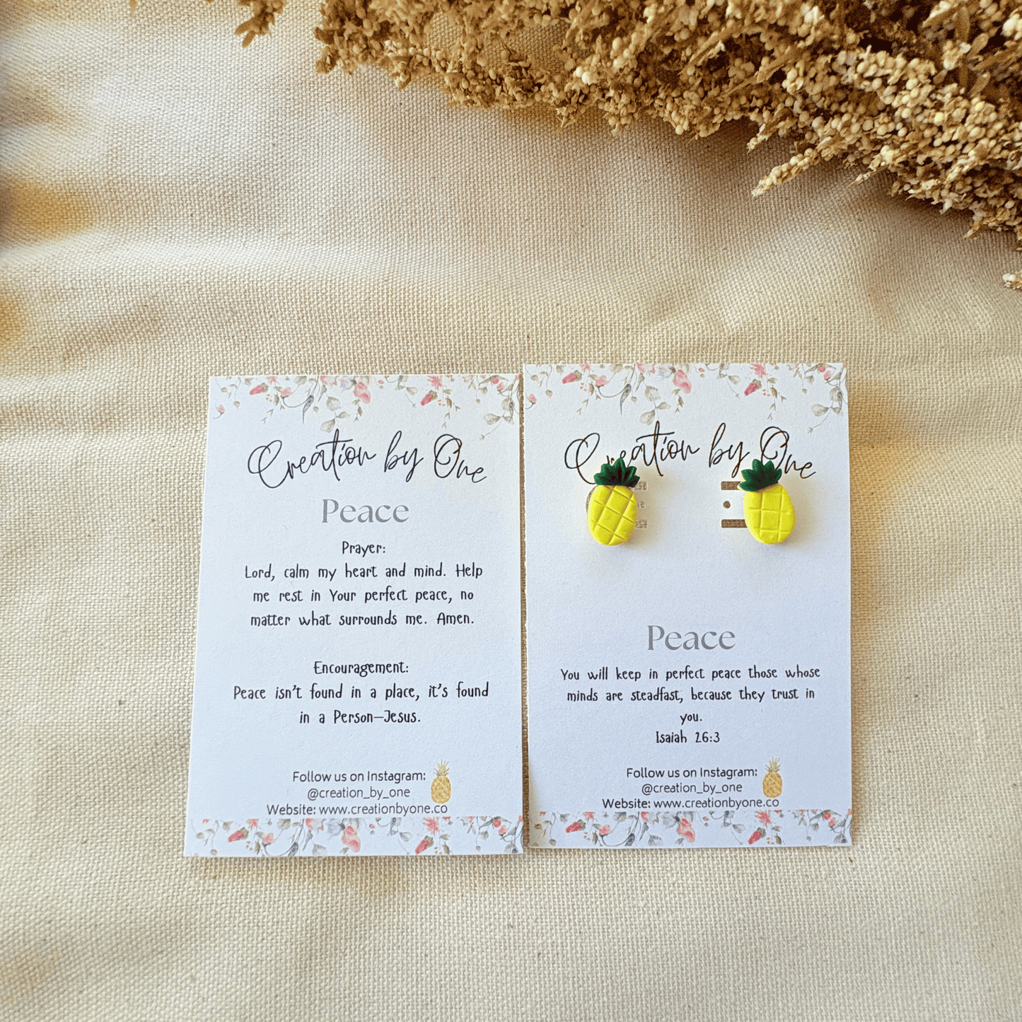 Peaceful Pineapple Earrings – Fruits of the Spirit
