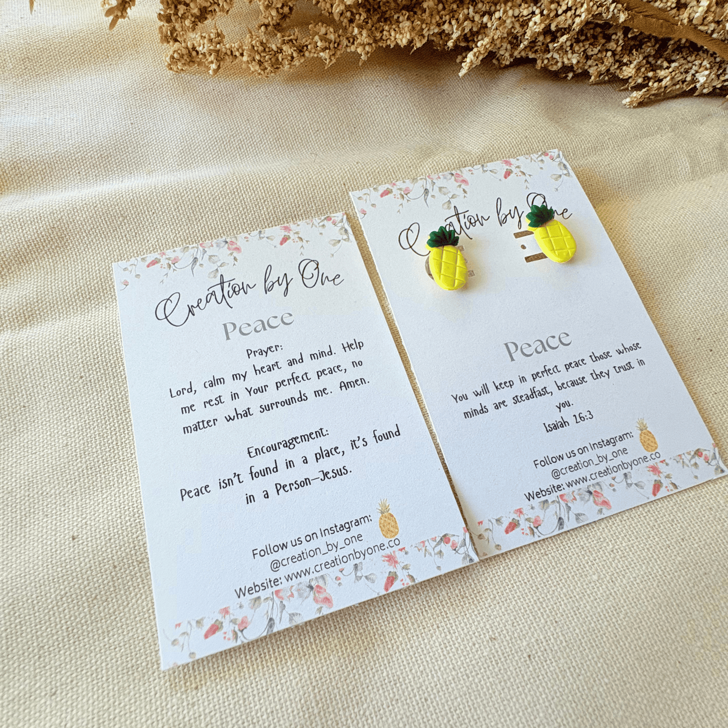 Peaceful Pineapple Earrings – Fruits of the Spirit