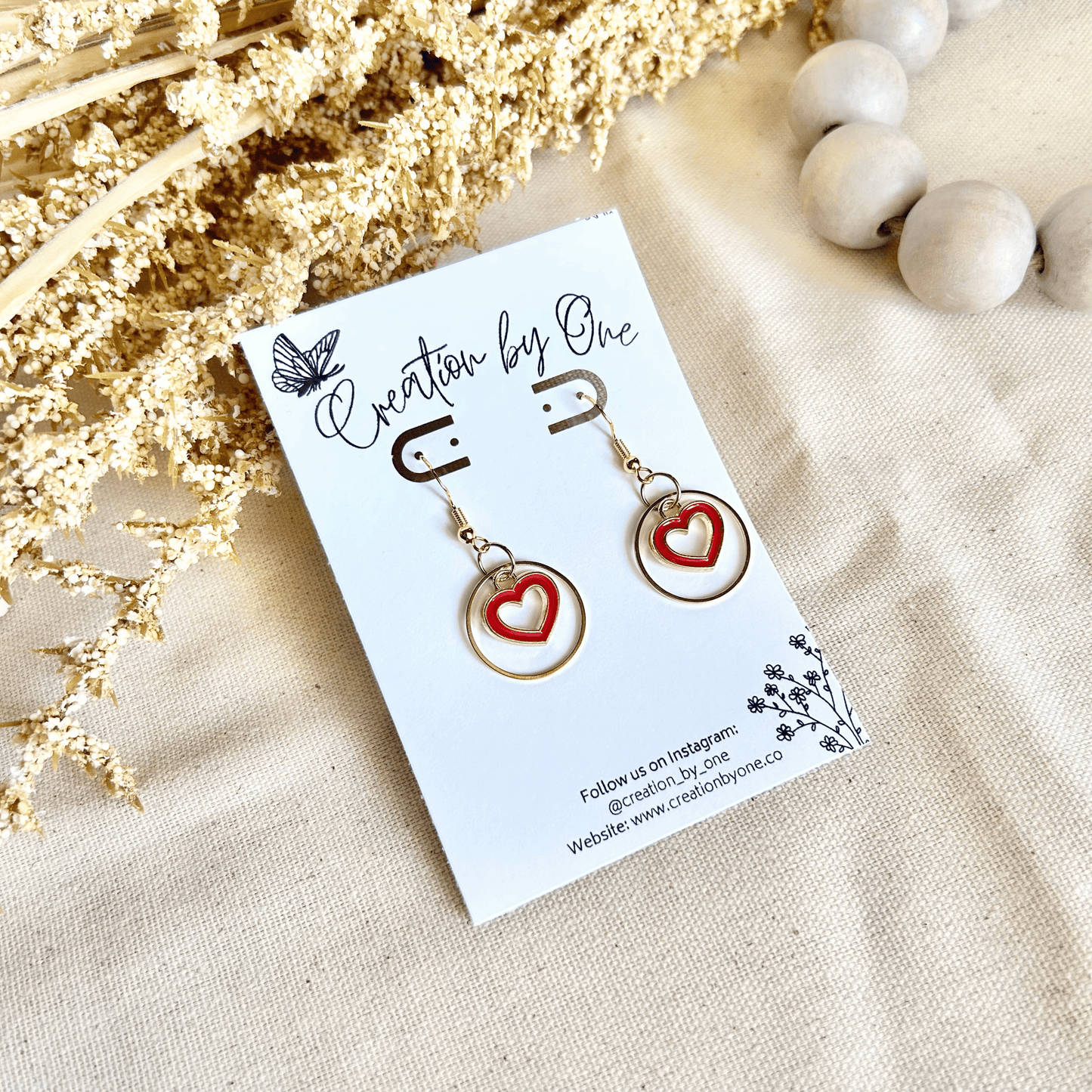 Red Infinite Love Polymer Clay Earrings