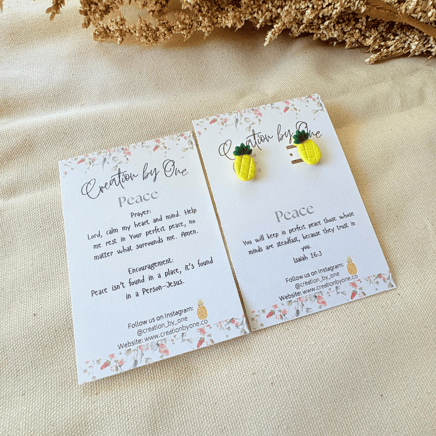 Peaceful Pineapple Earrings – Fruits of the Spirit