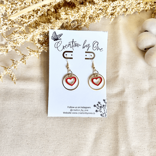 Red Infinite Love Polymer Clay Earrings