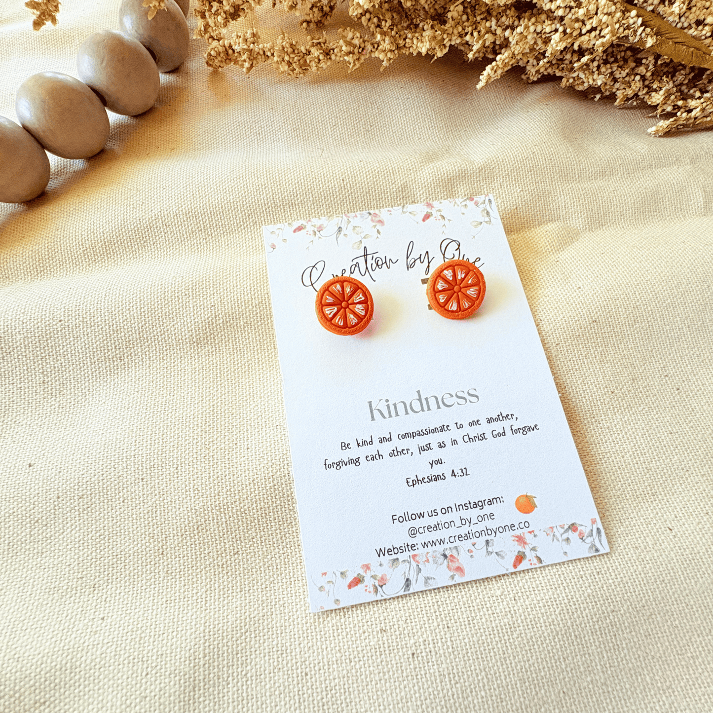 Citrus Kindness Orange Slice Earrings – Fruits of the Spirit