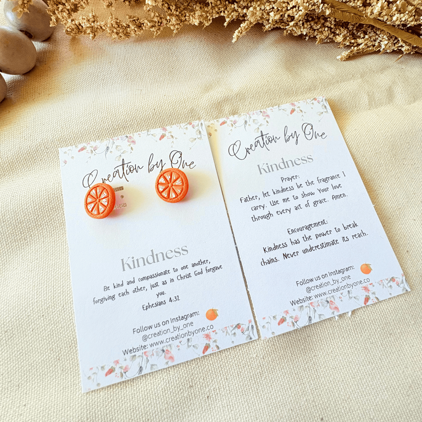Citrus Kindness Orange Slice Earrings – Fruits of the Spirit