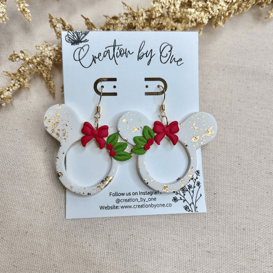 Wonderland Wreath Polymer Clay Earrings