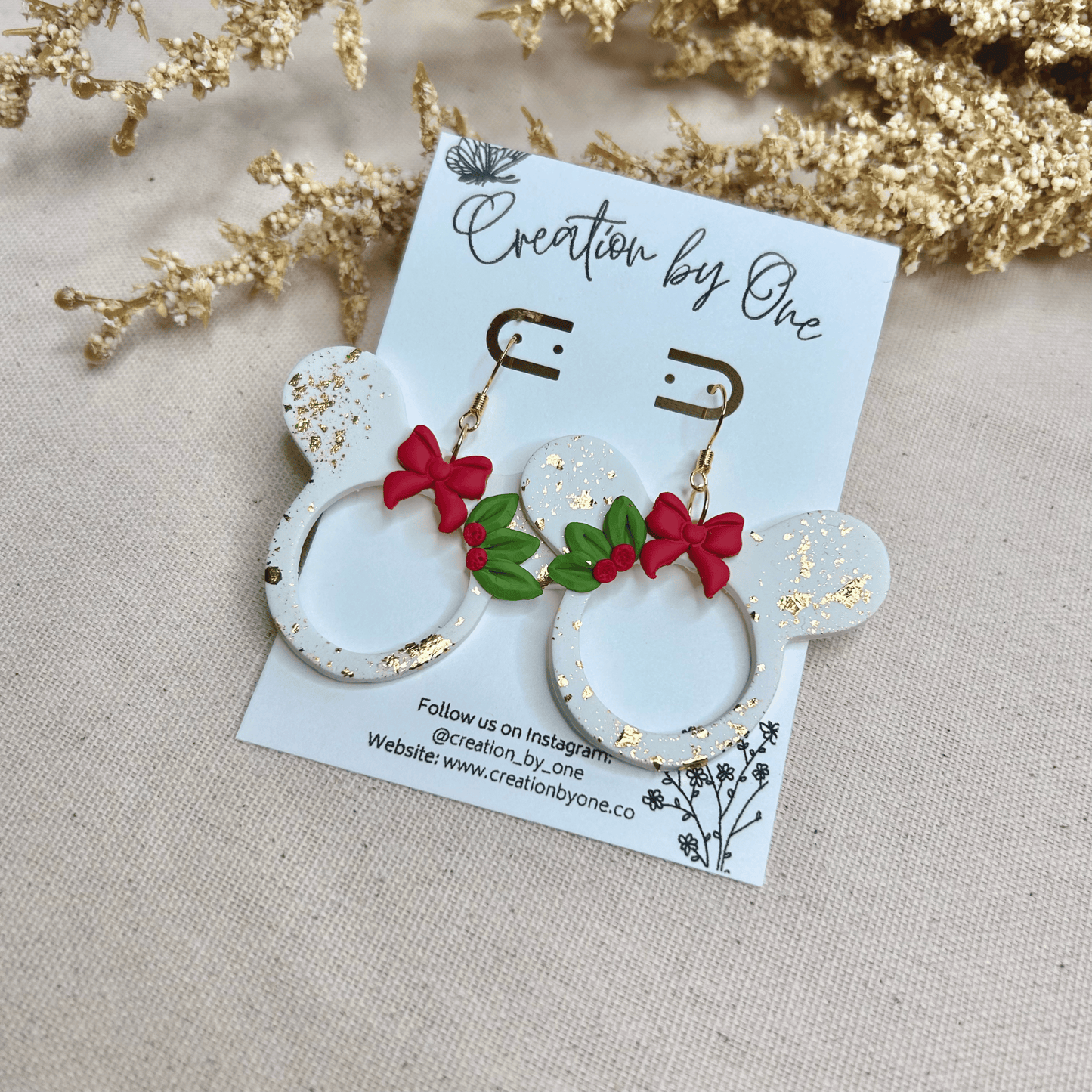 Wonderland Wreath Polymer Clay Earrings