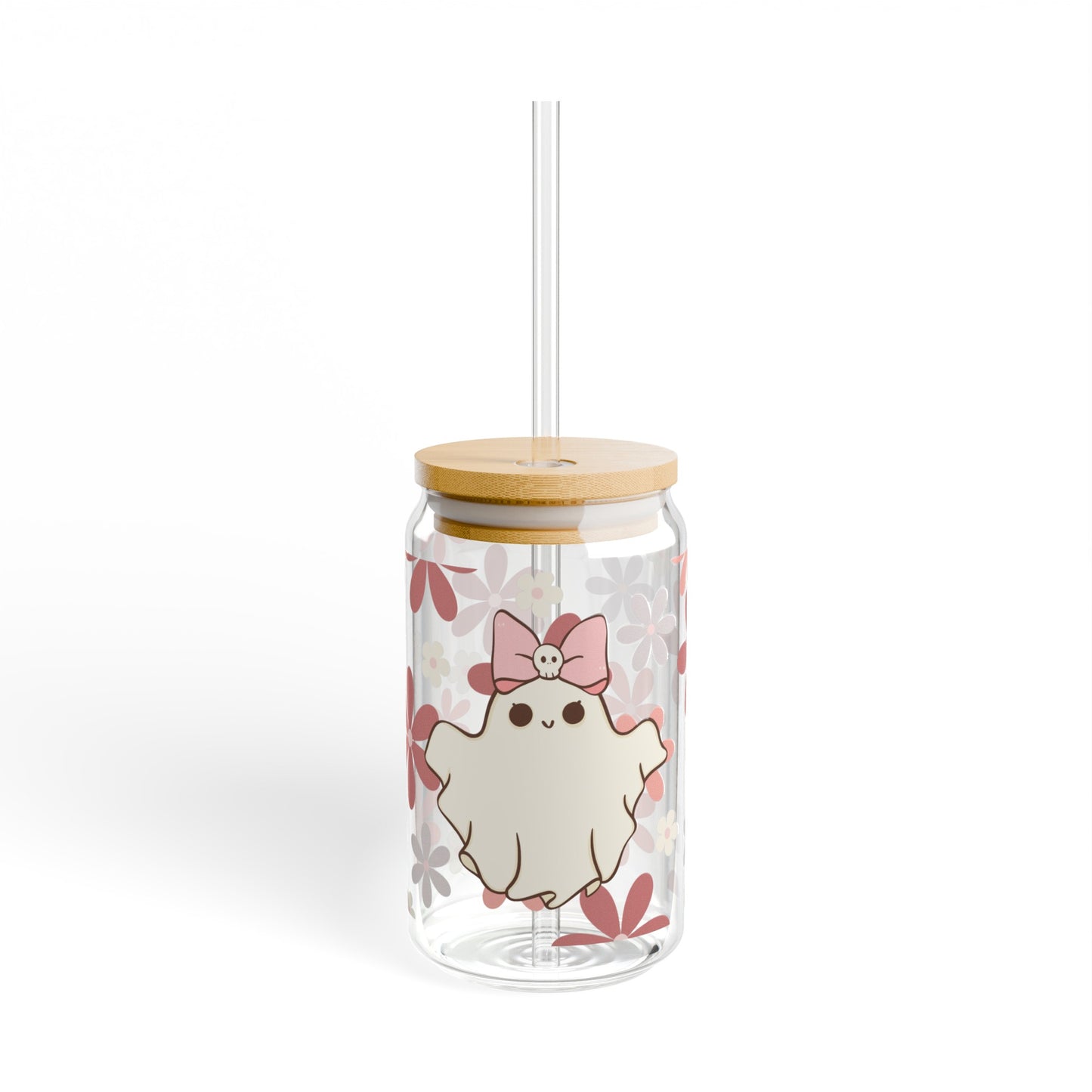 Cute Boo Glass Cup, 16 Ounce Cup