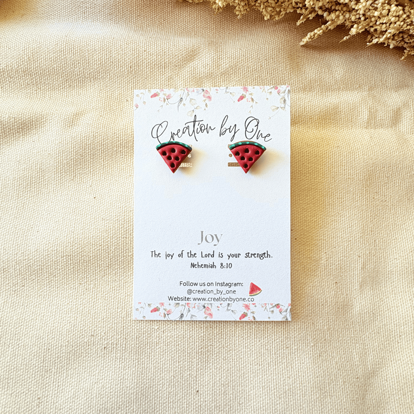 Joyful Watermelon Earrings – Fruits of the Spirit