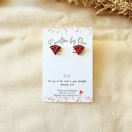 Joyful Watermelon Earrings – Fruits of the Spirit