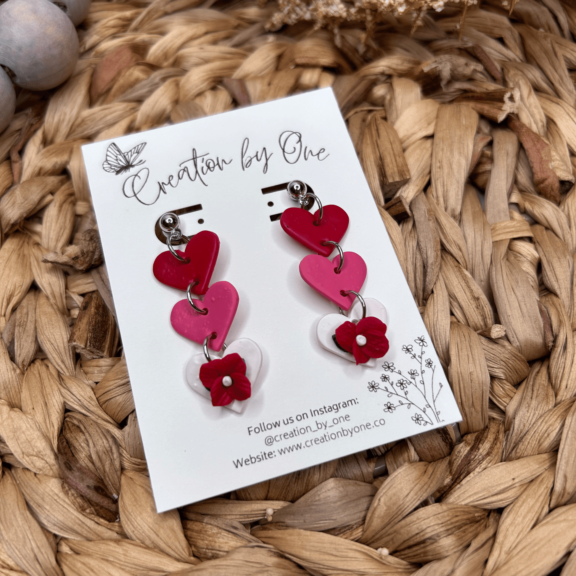 Love Blooms Polymer Clay Earrings