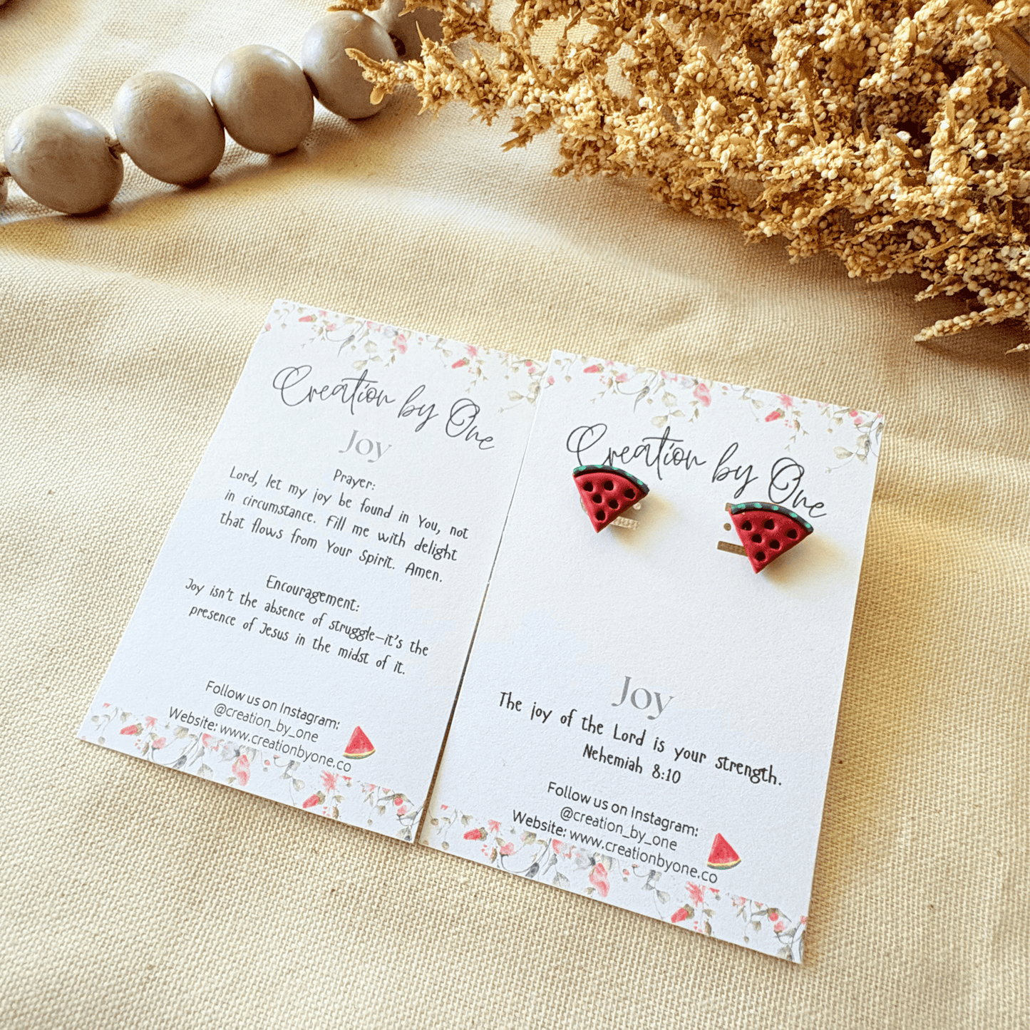 Joyful Watermelon Earrings – Fruits of the Spirit