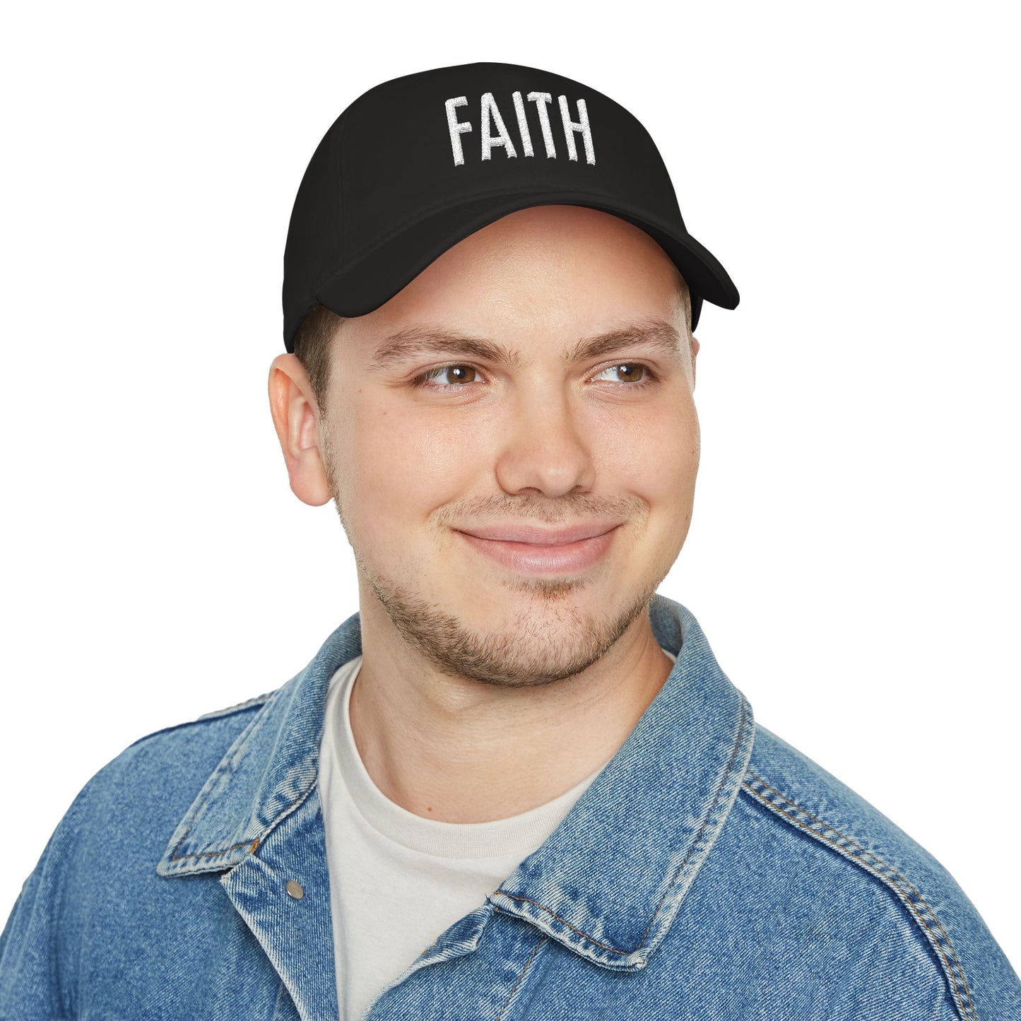 Faith Embroidered Baseball Cap — Minimal Religious Hat for Women & Men